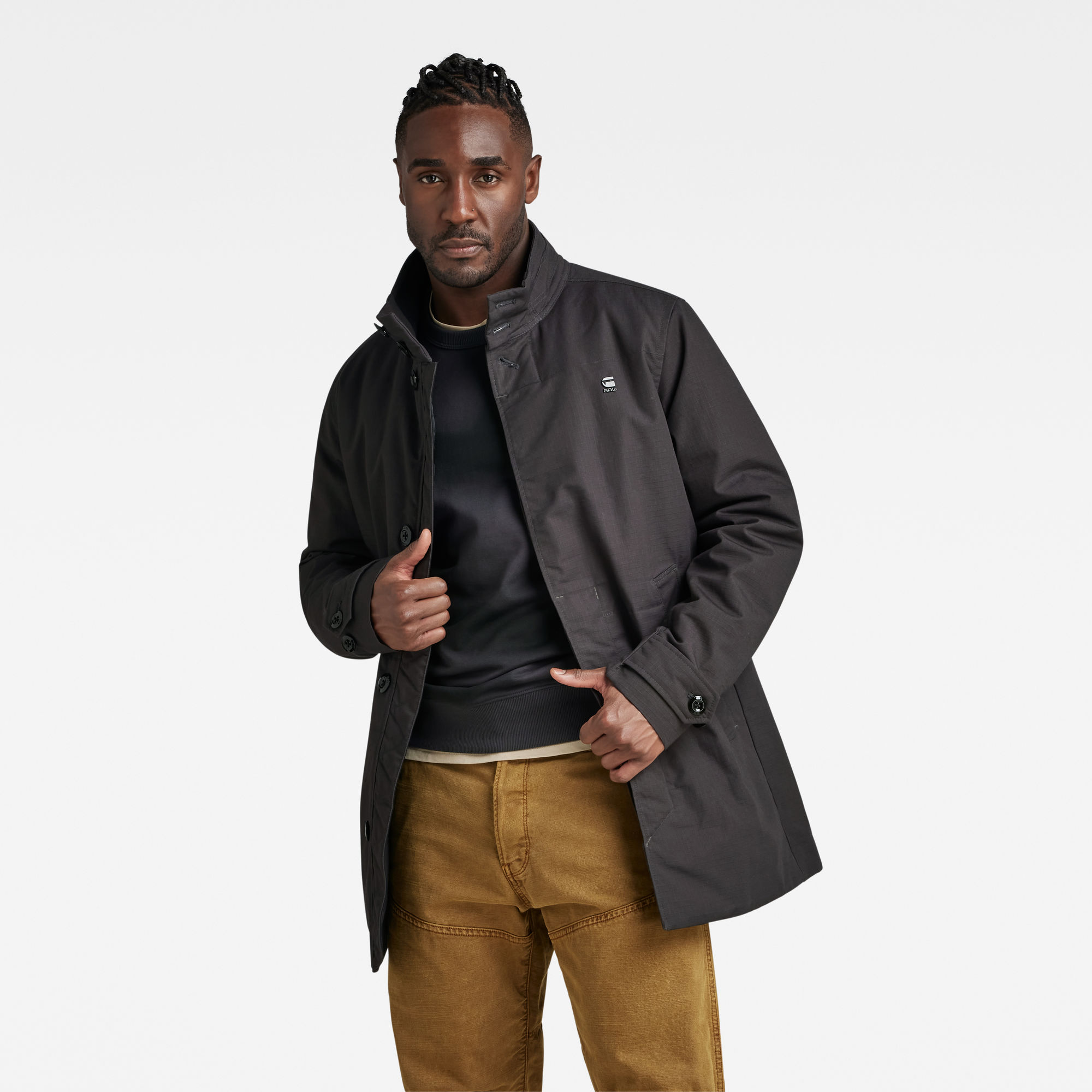 

Gewatteerde Trenchcoat - Grijs - Heren