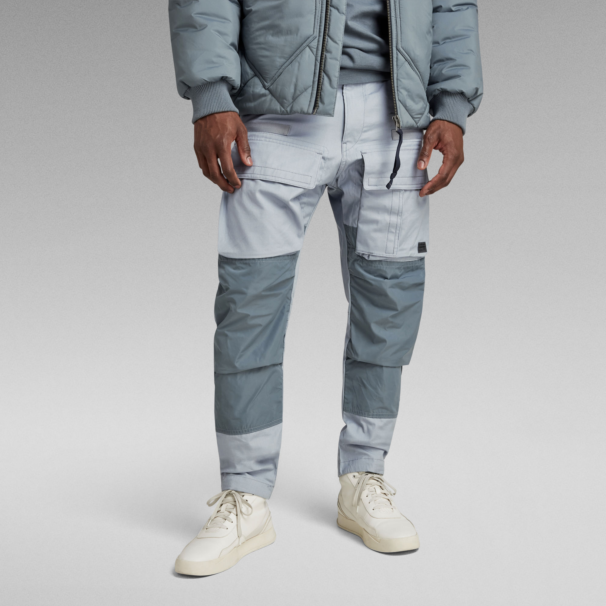 

3D Regular Tapered Cargo Pants - Grey - Men