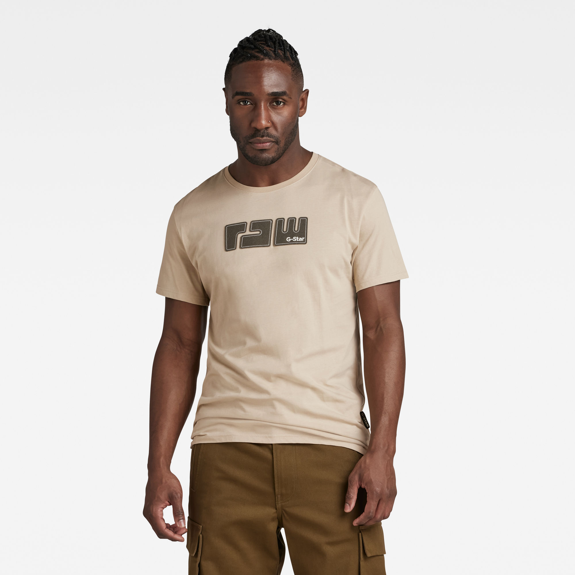 

RAW. Felt T-Shirt - Beige - Men