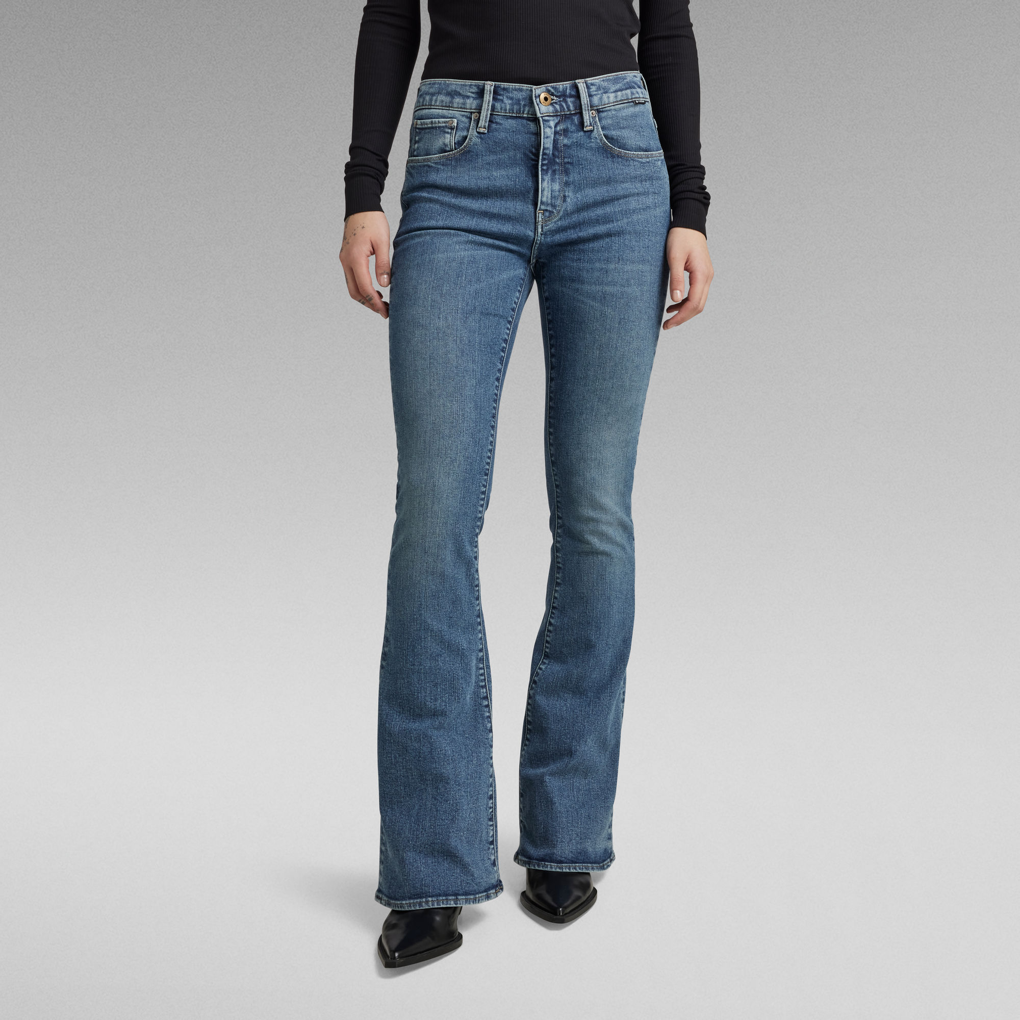 

3301 Flare Jeans - Medium blue - Women