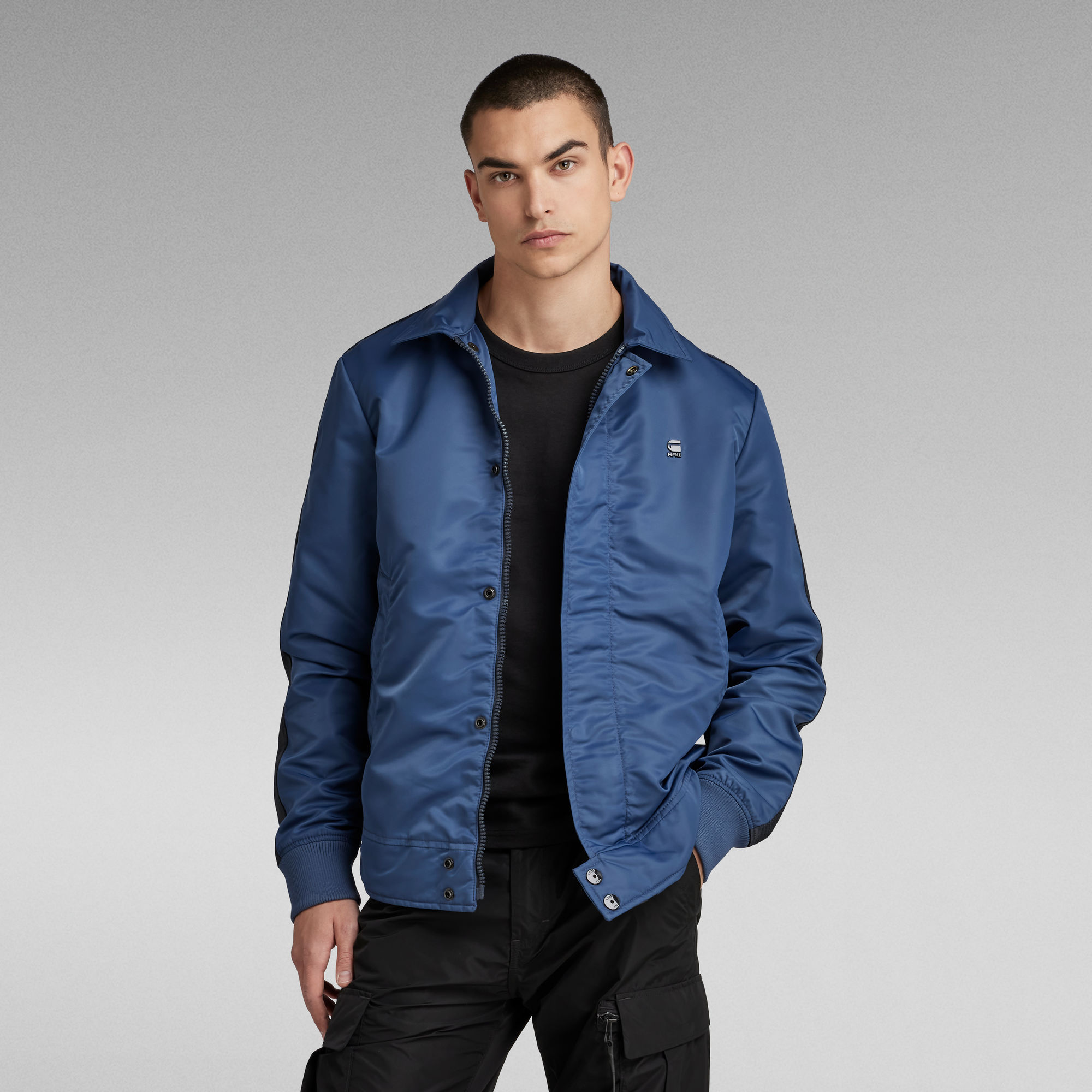 Harrington Jacke - Mittelblau - Herren