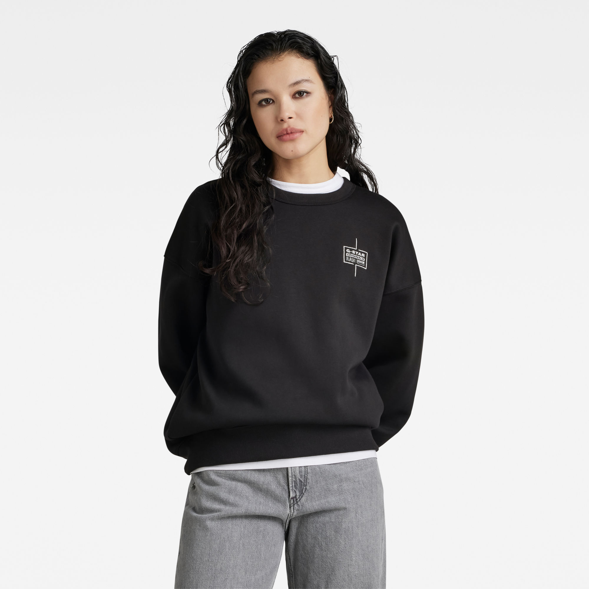 

Unisex Core Loose Sweater - Zwart - Heren