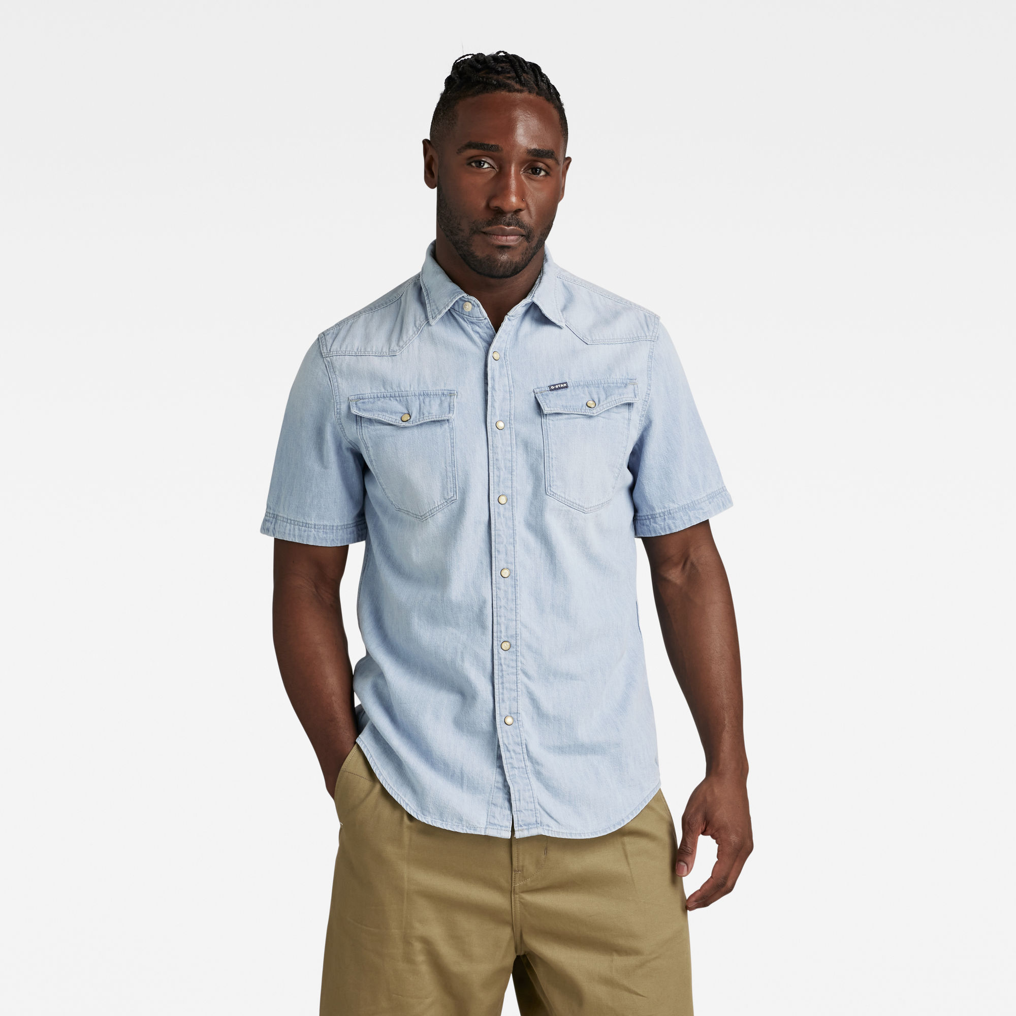 

3301 Slim Denim Shirt - Medium blue - Men