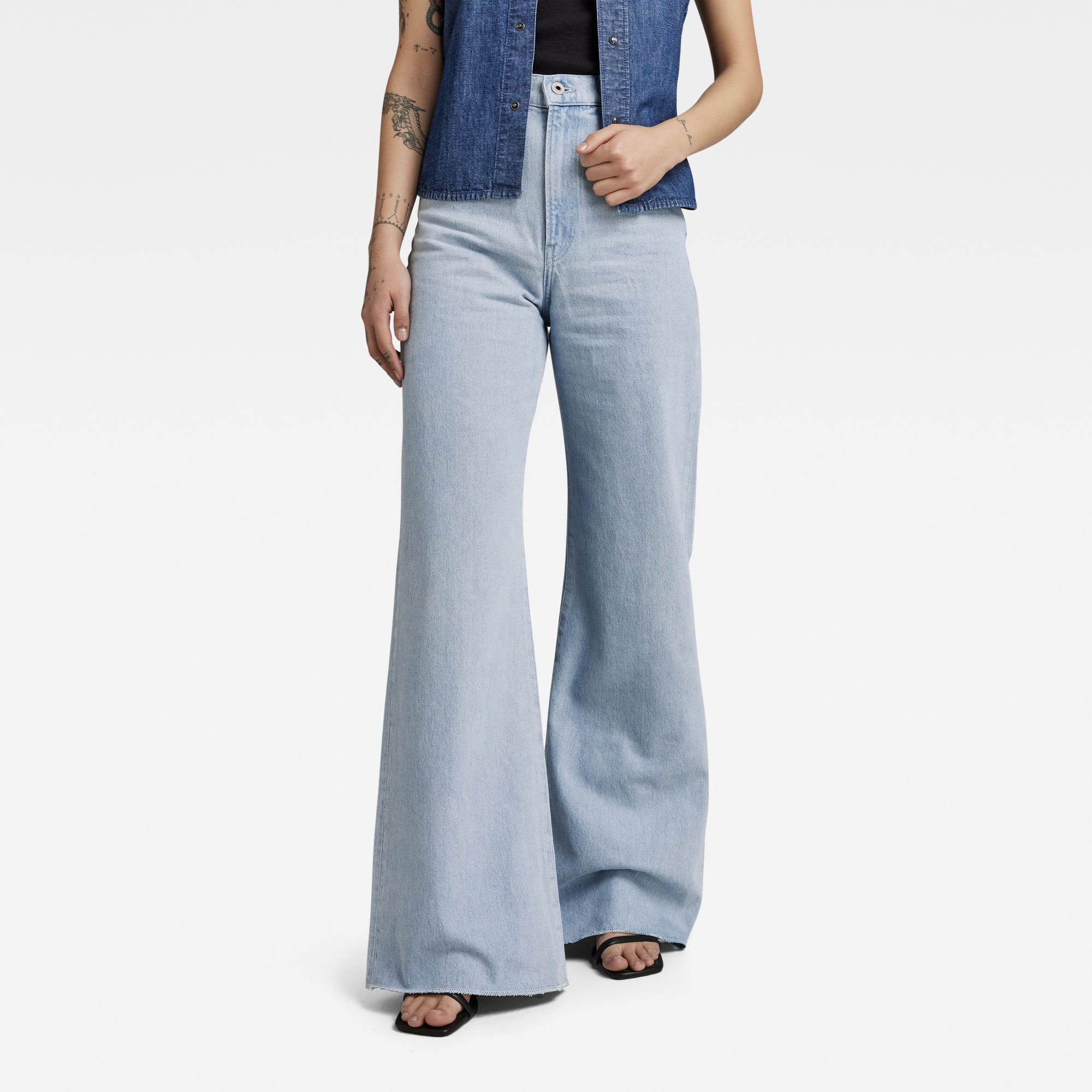 

Deck Ultra High Wide Leg Jeans - Hellblau - Damen