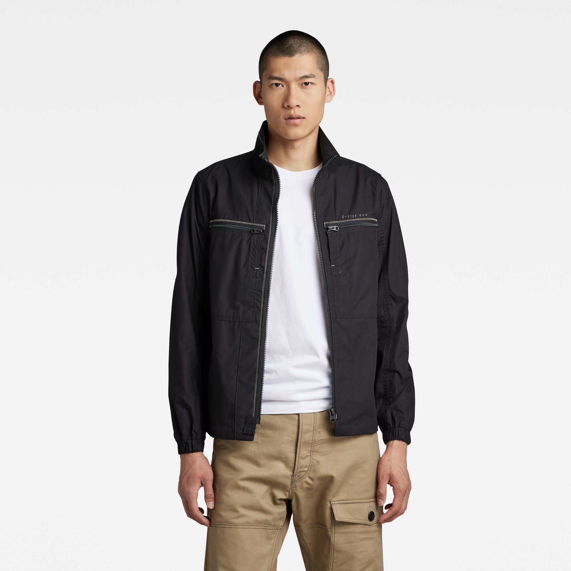 

Fabric Mix Overshirt - Zwart - Heren
