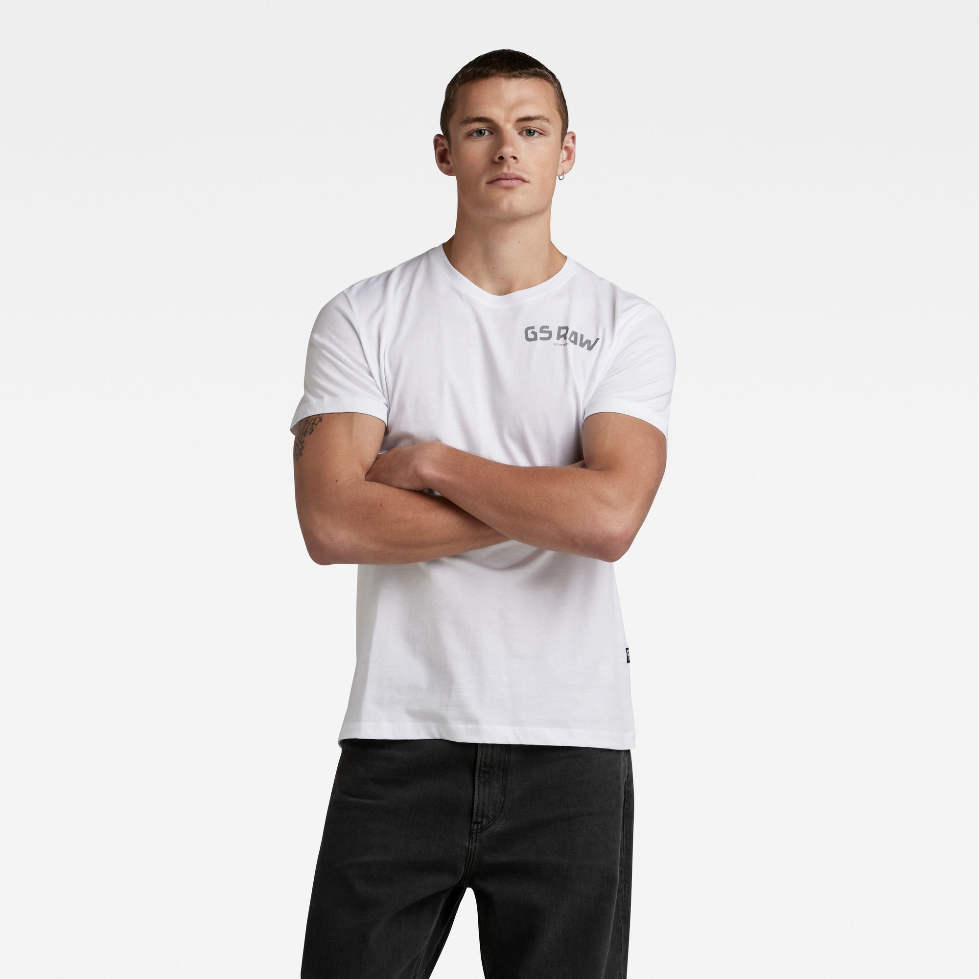 

Graphic Ribbed T-Shirt - Weiß - Herren