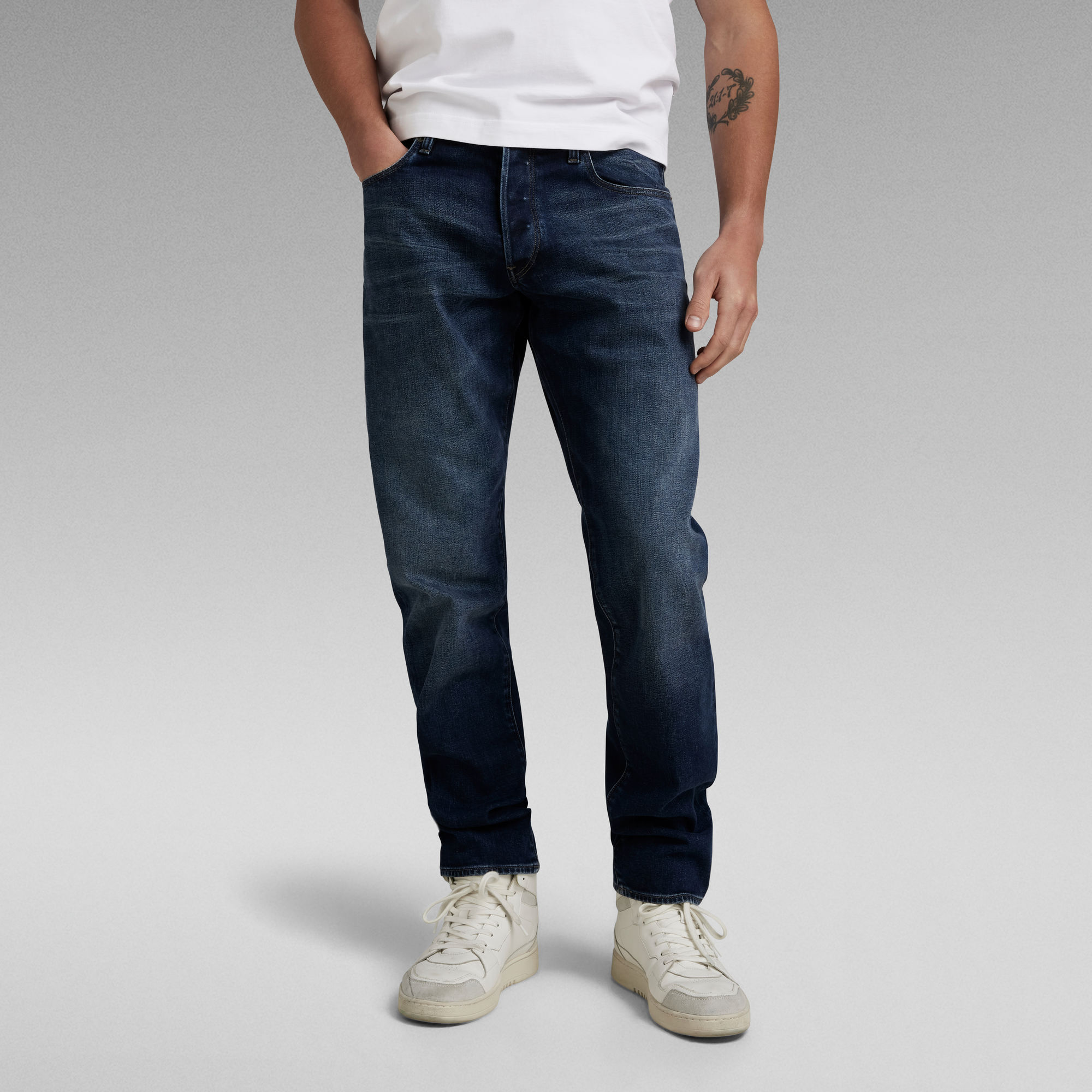

3301 Straight Tapered Jeans - Donkerblauw - Heren