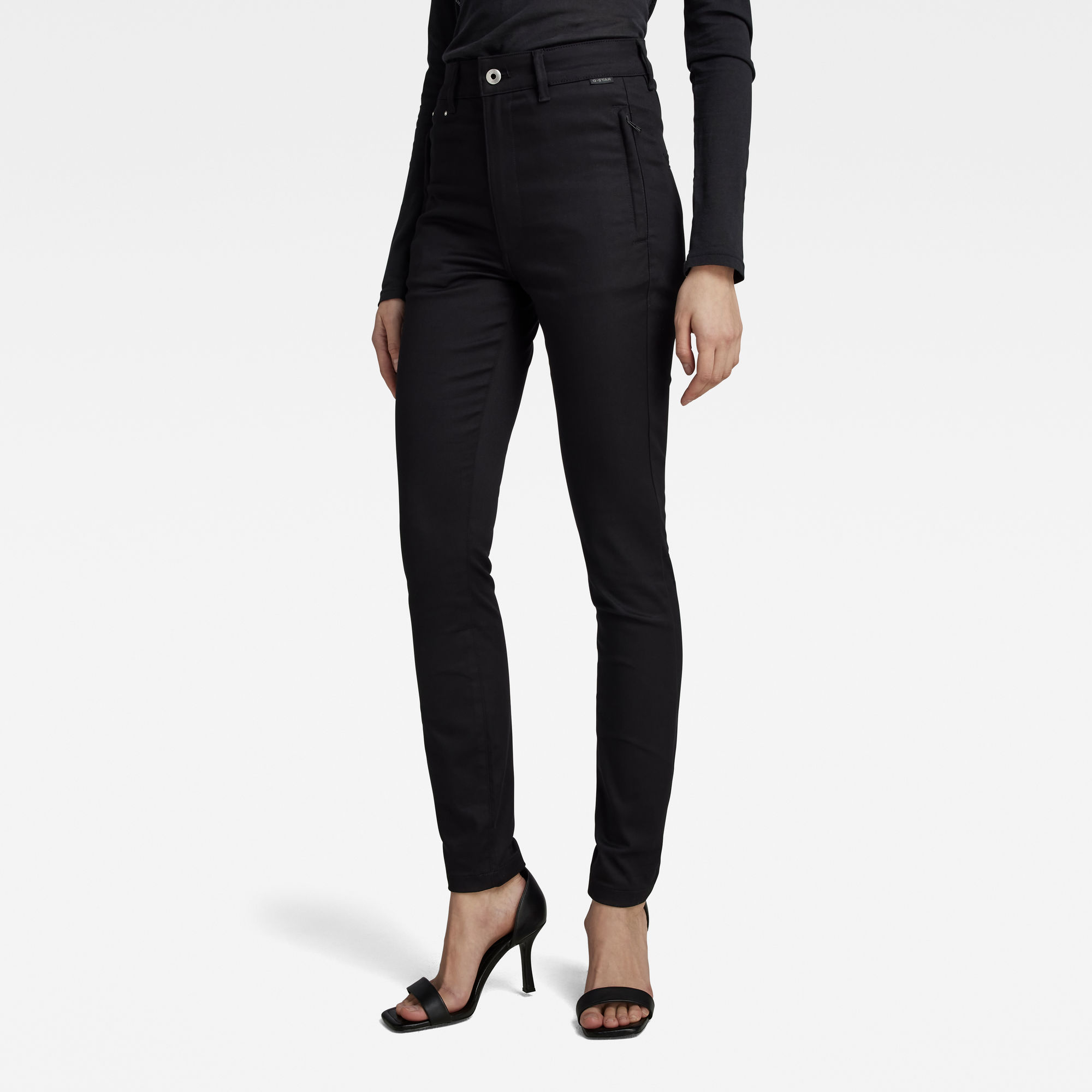 

Skinny Chinohose - Schwarz - Damen