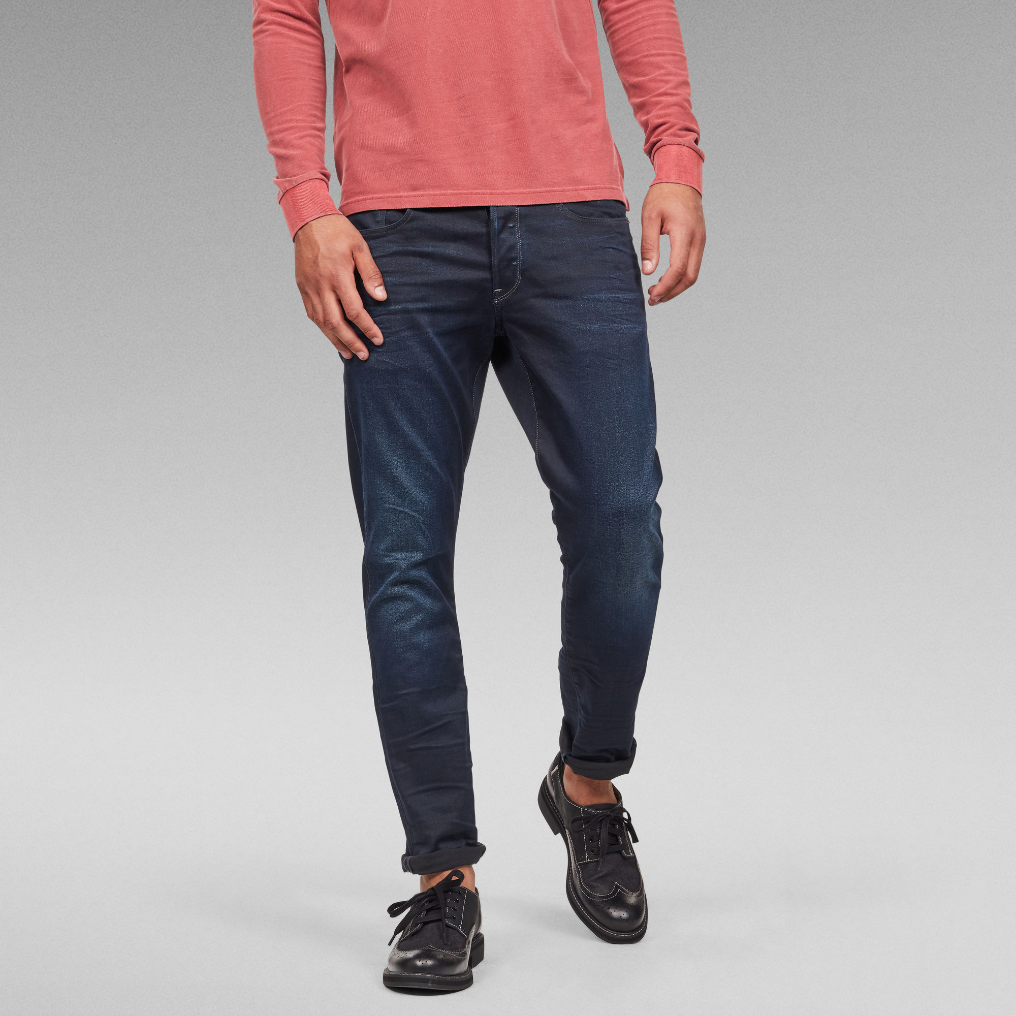 

3301 Regular Tapered Jeans - Dark blue - Men