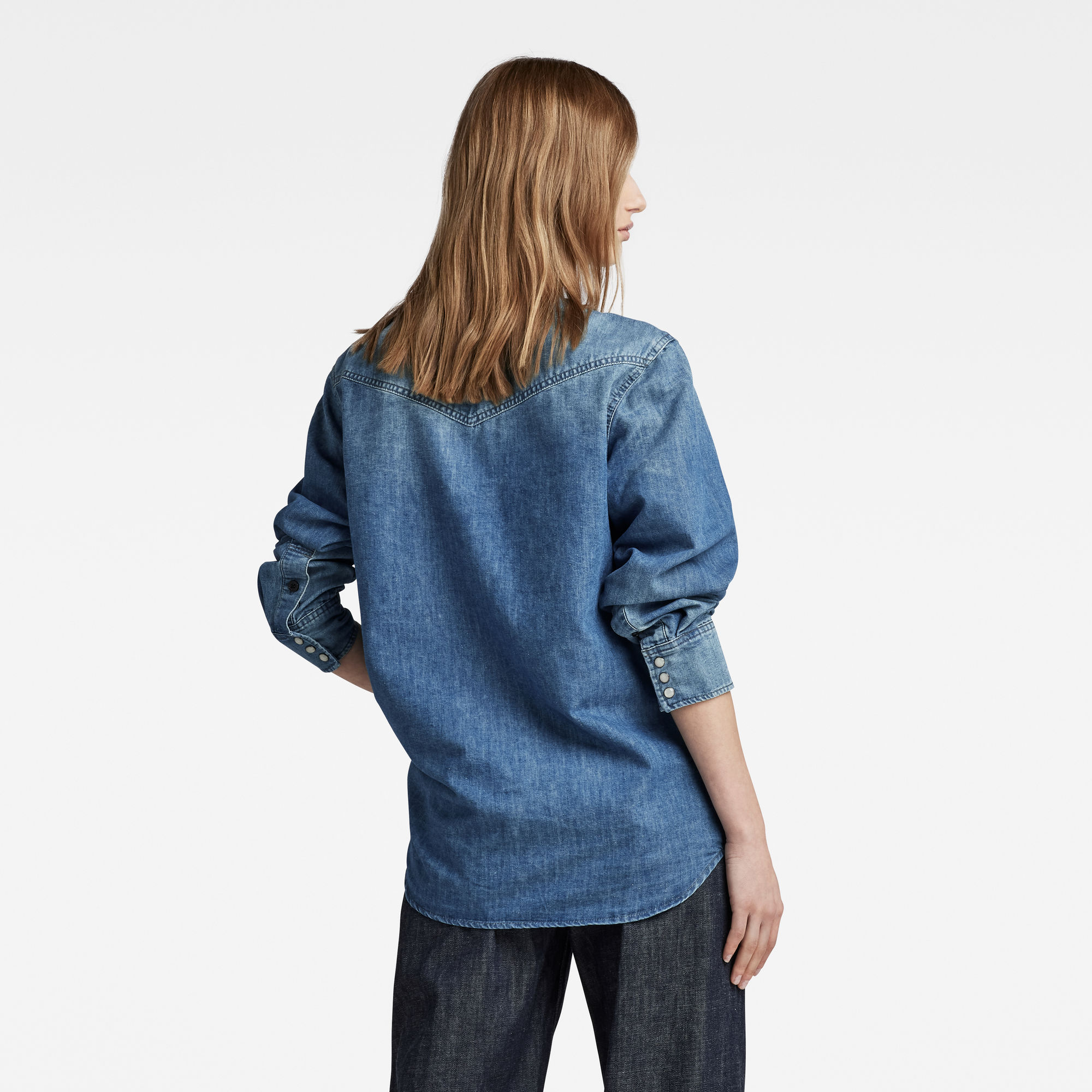 G-Star RAW Unisex Premium Dakota Regular Shirt Evergreen Midden blauw Heren