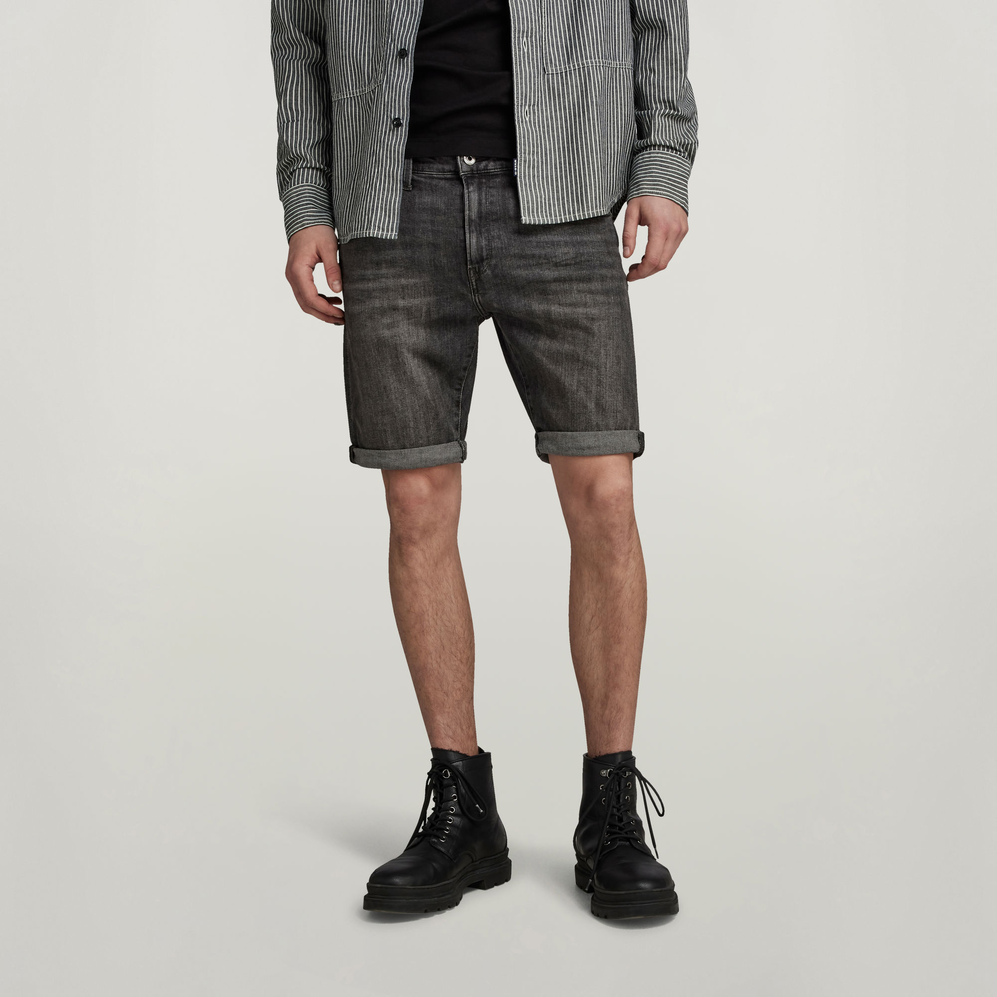 

3301 Slim Denim Shorts - Black - Men