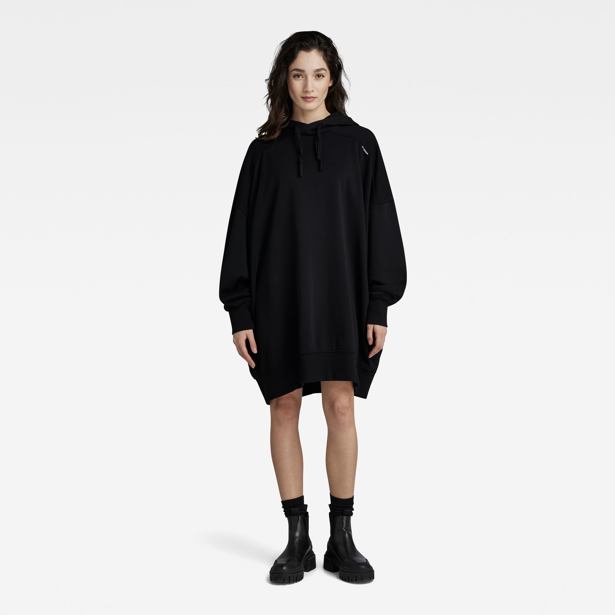

XXL Hoodie Kleid - Schwarz - Damen