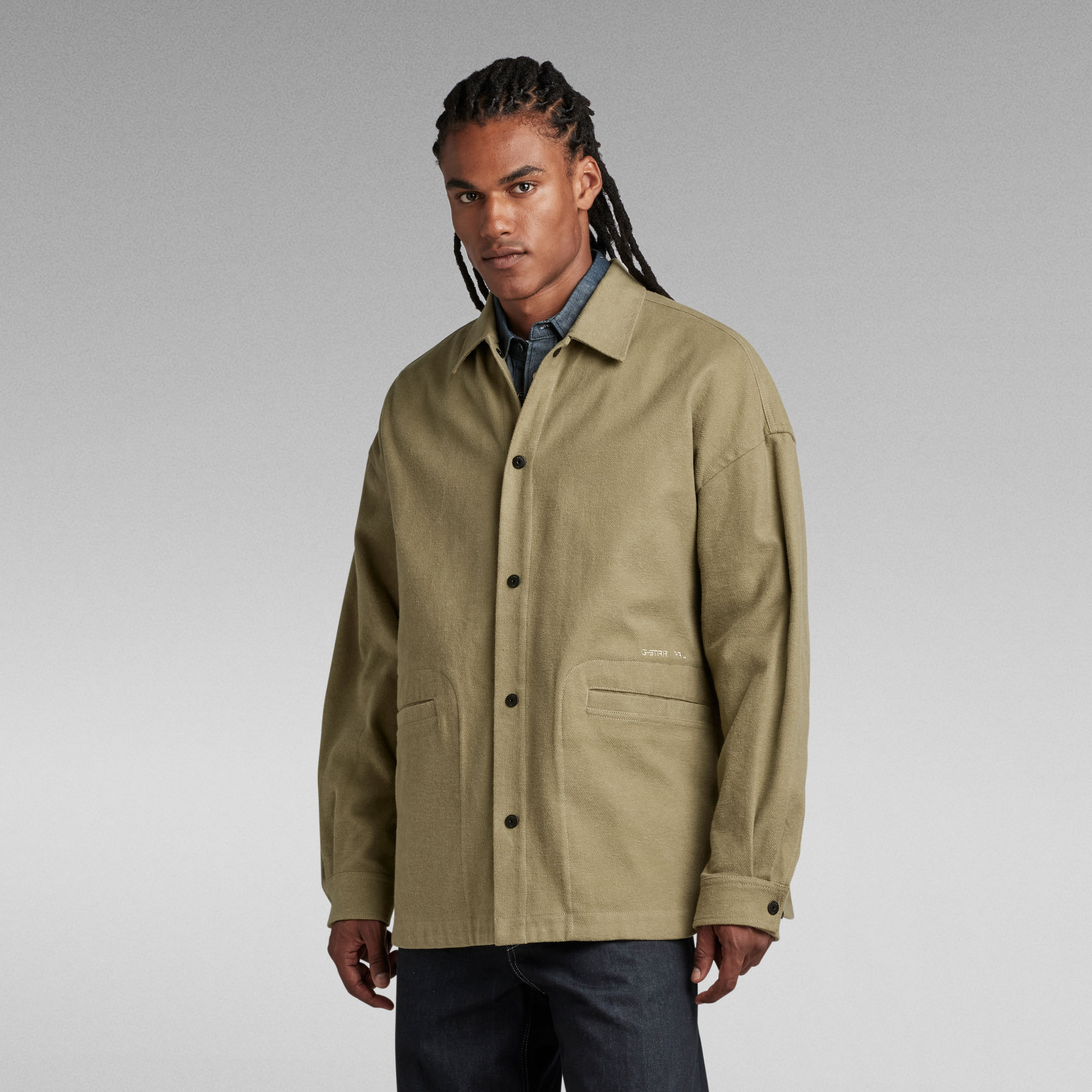 

Unisex Soft Oversized Overshirt - Green - Men