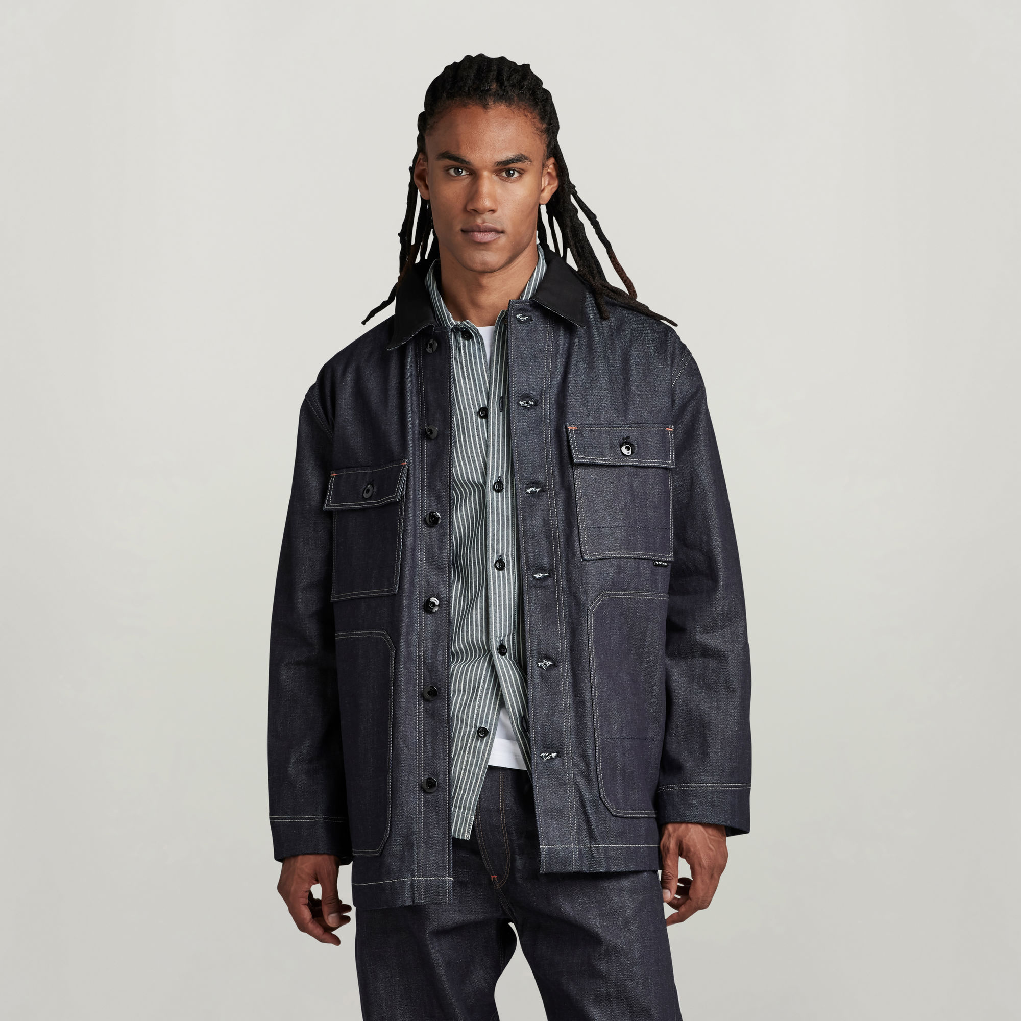 

Unisex Premium Chore Jacket Evergreen - Donkerblauw - Heren