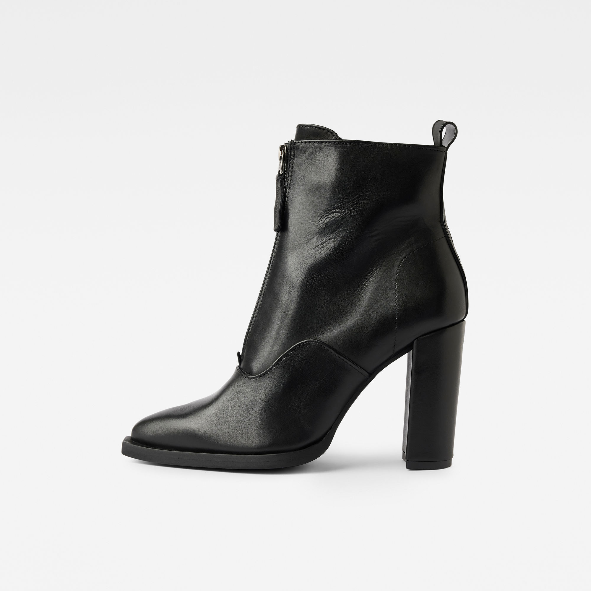 

Mysid Mid Leather Zip Boots - Black - Women