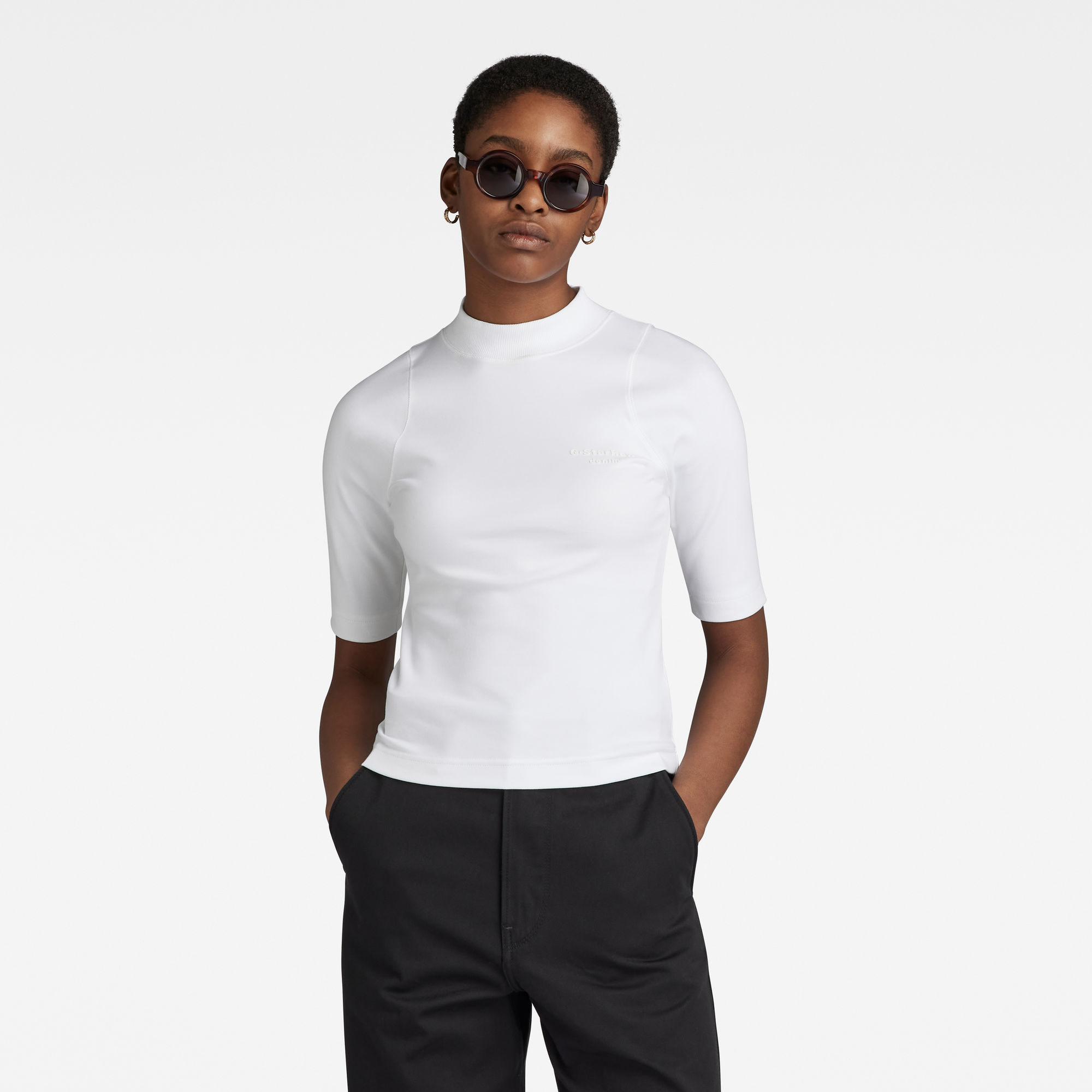 

Cycling Ultra Slim Cropped T-Shirt - Weiß - Damen