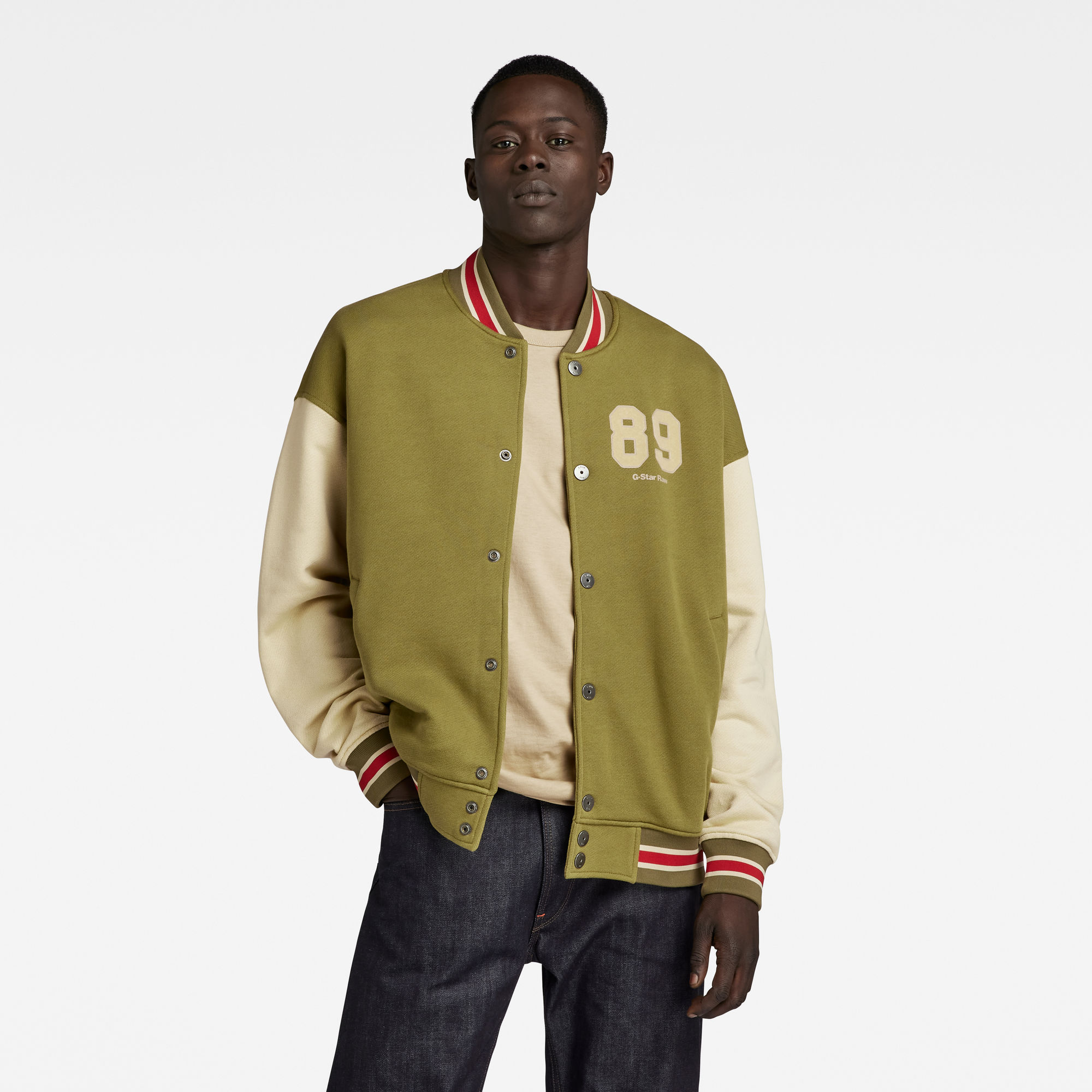 

Sports Bomber Loose Sweatshirt - Mehrfarbig - Herren