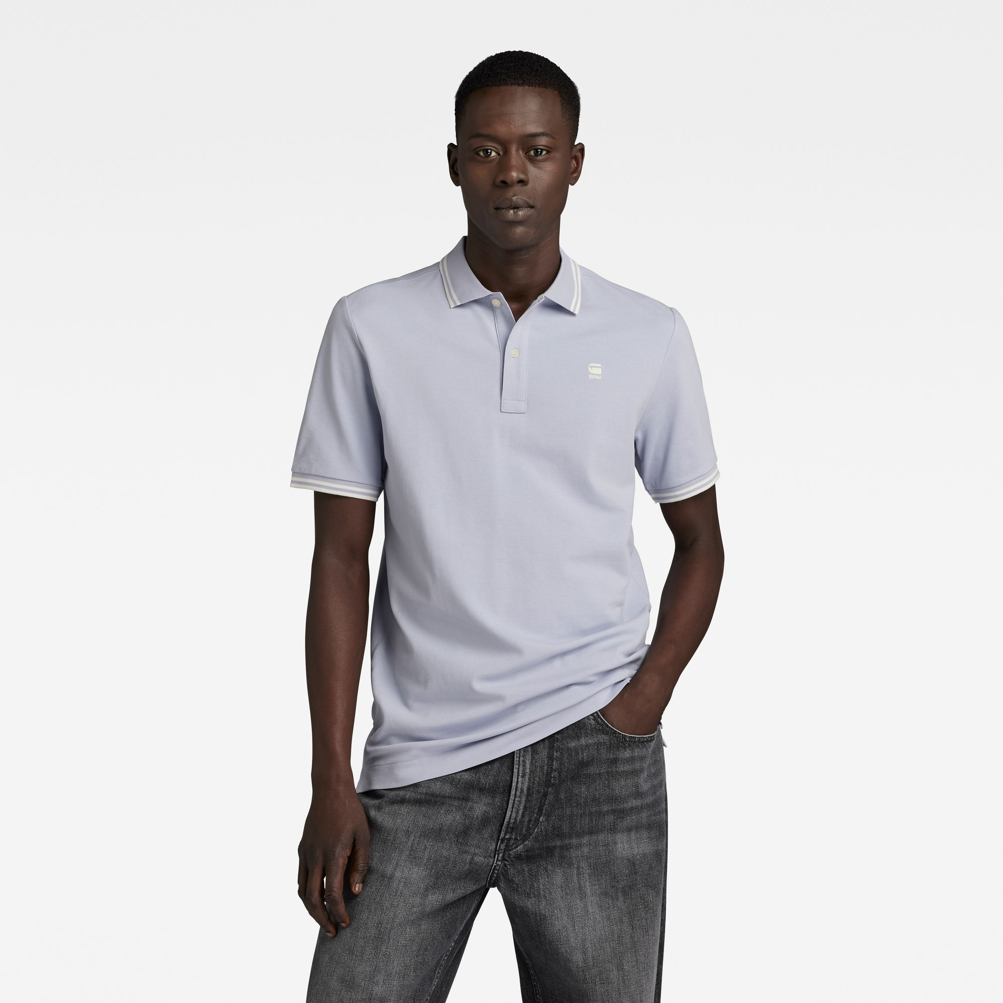

Dunda Slim Stripe Polo - Grijs - Heren