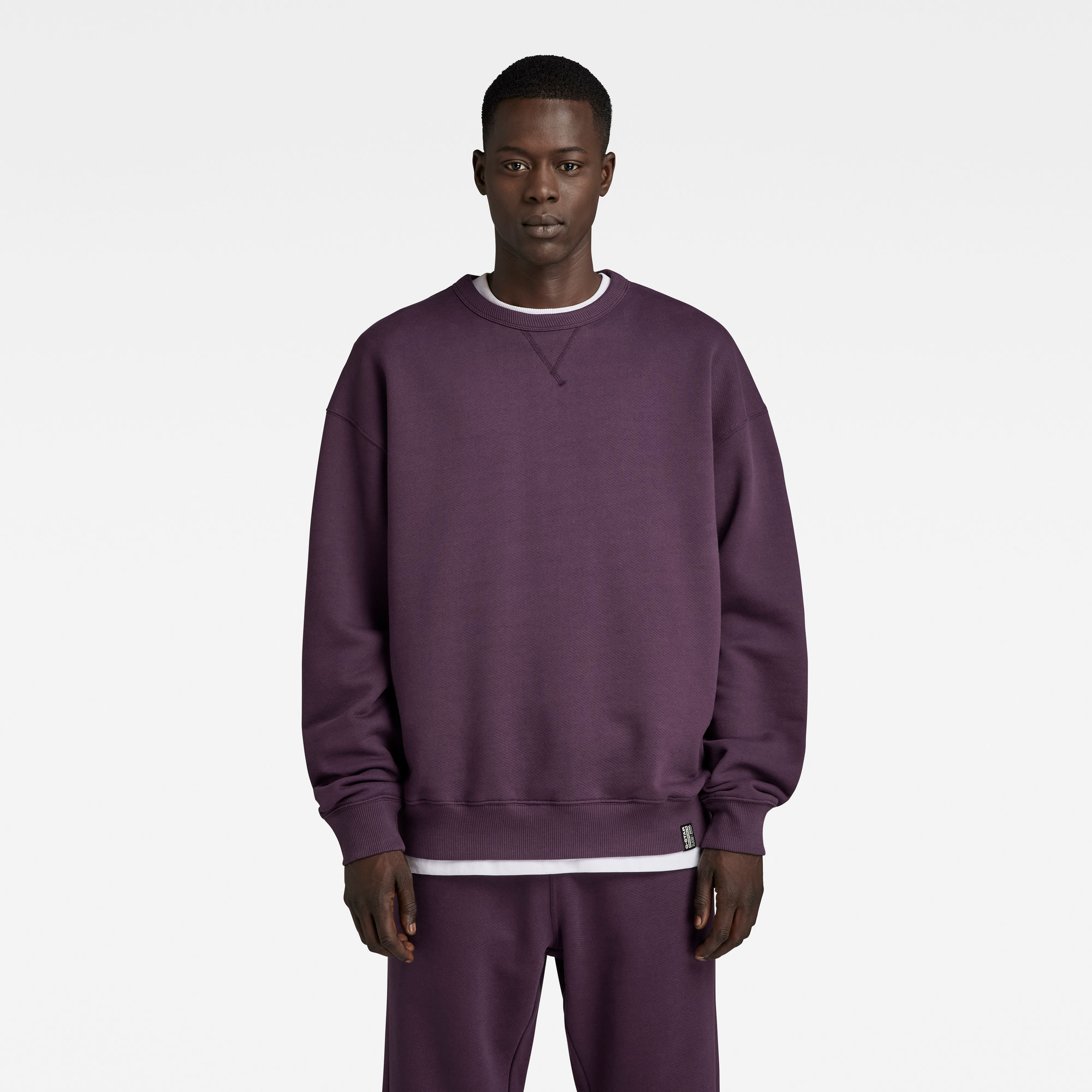 

Essential Unisex Loose Sweater - Paars - Heren