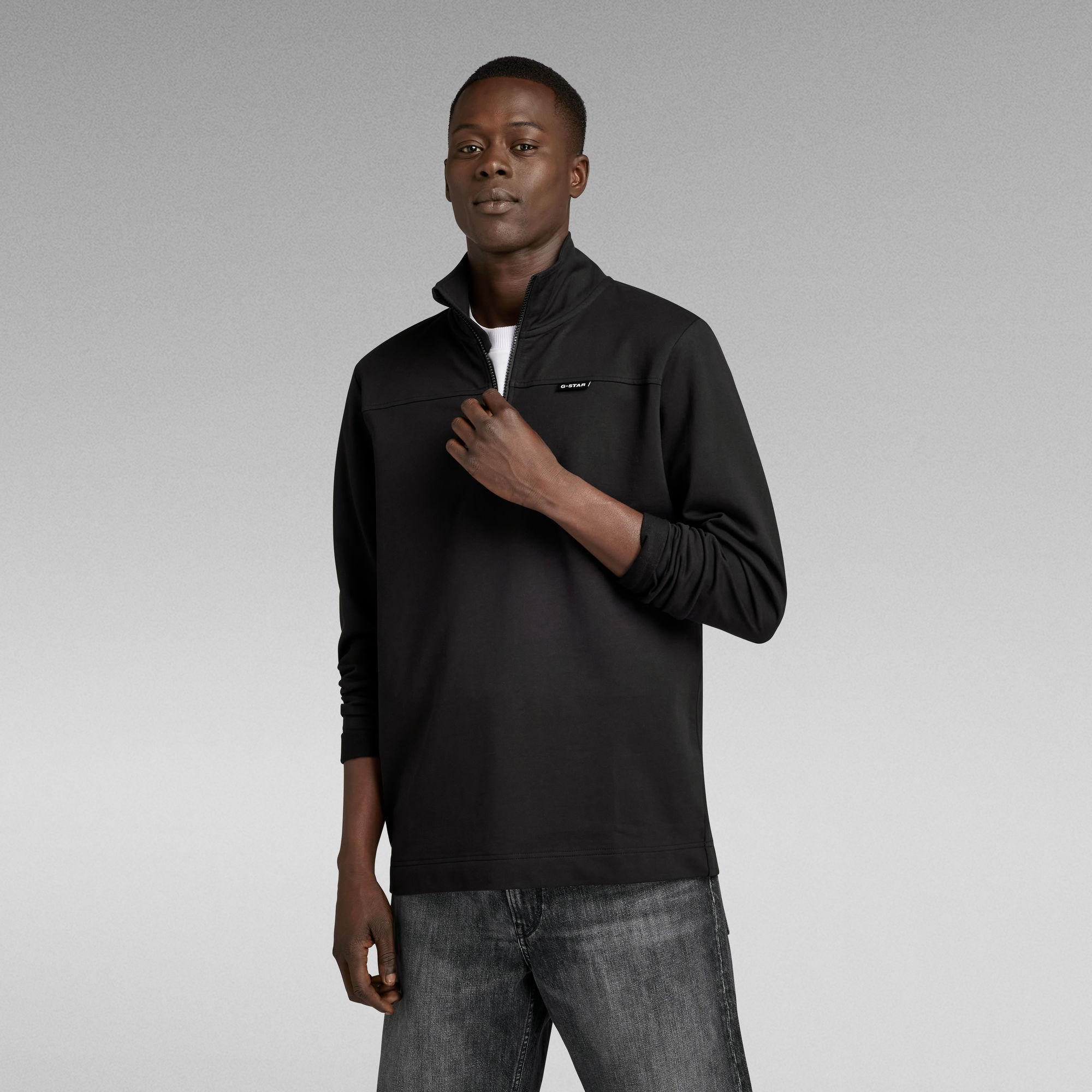

Half Zip Tweeter - Schwarz - Herren