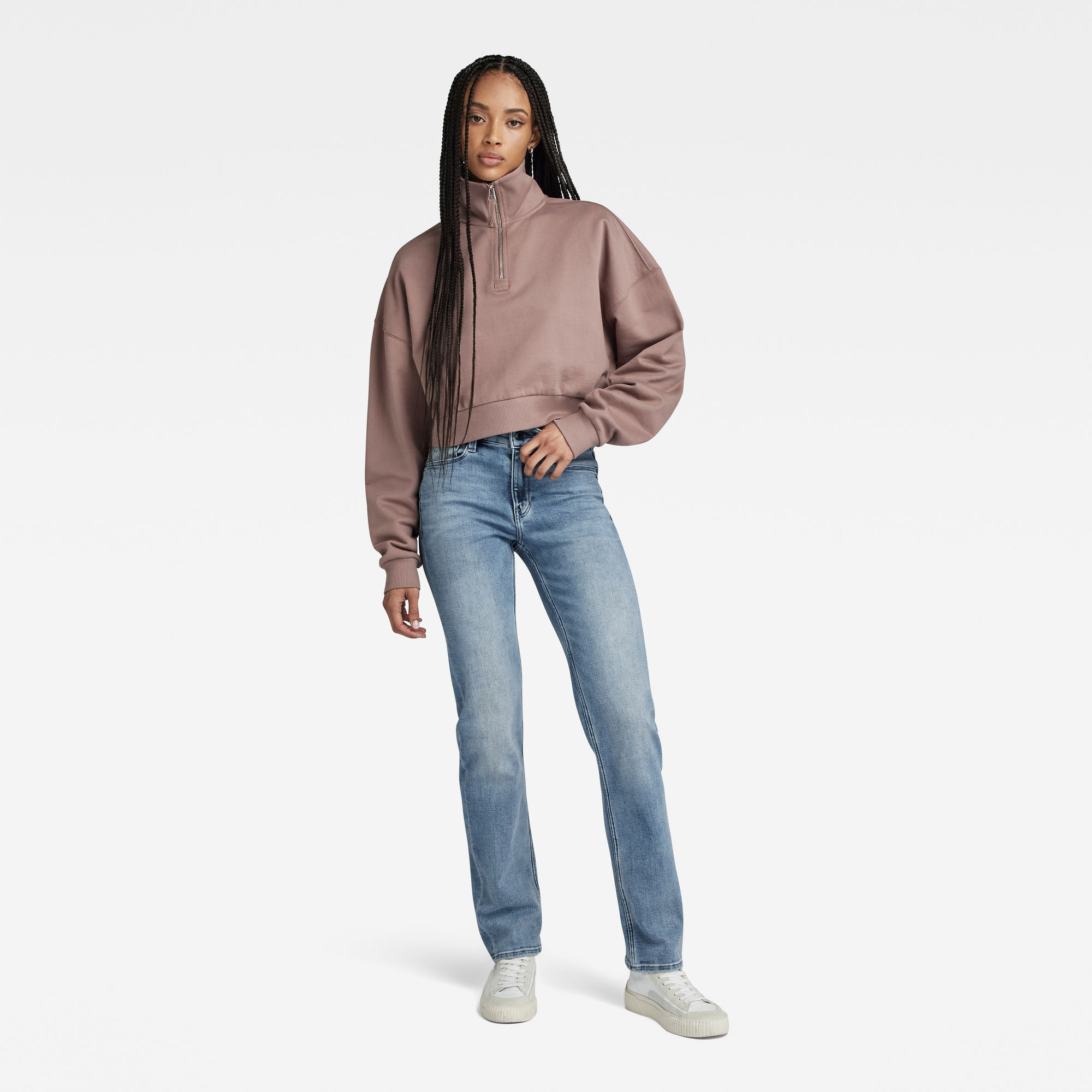 

Strace Straight Jeans - Mittelblau - Damen
