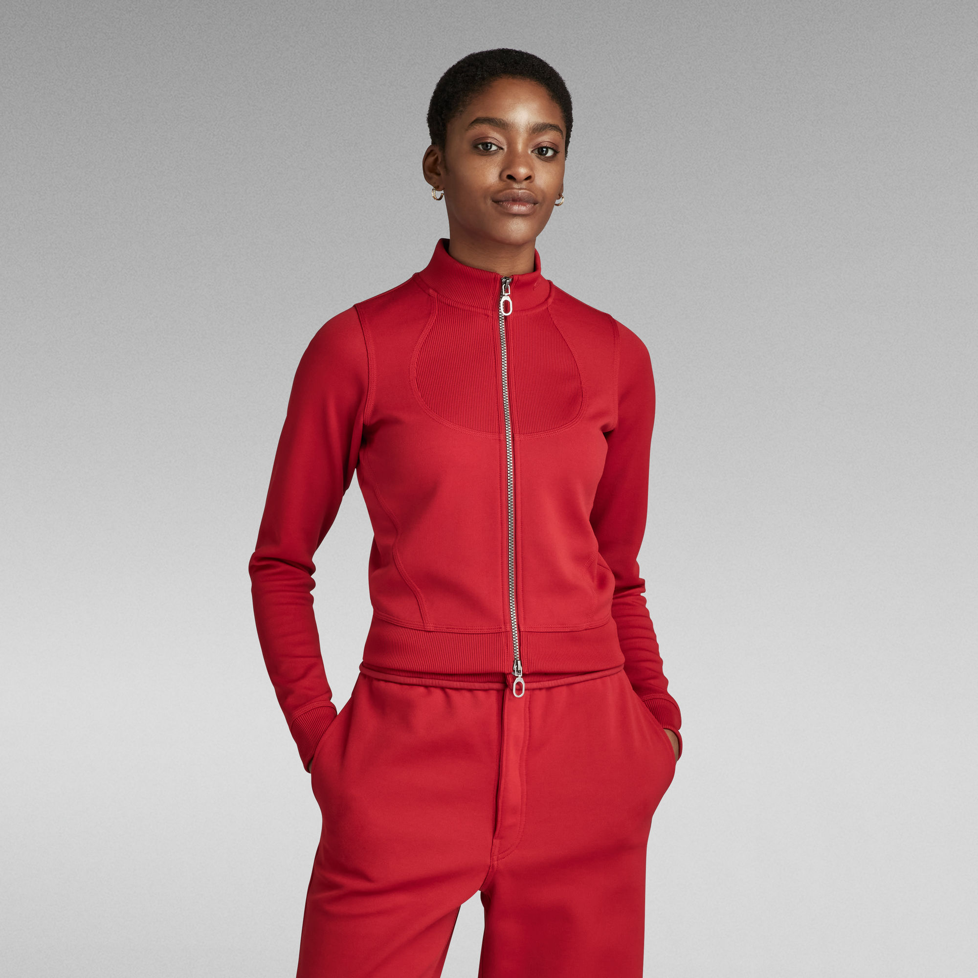 

Track Jacket Slim Sweater - Red - Women