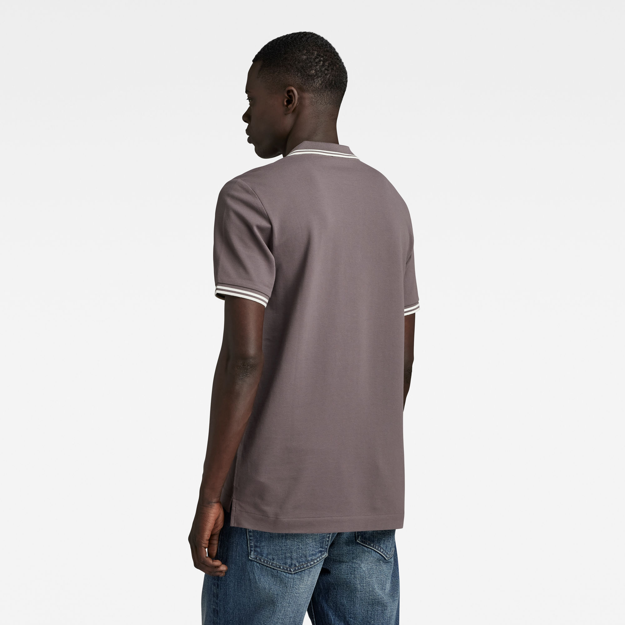 G-Star RAW Dunda Slim Stripe Polo Grijs Heren