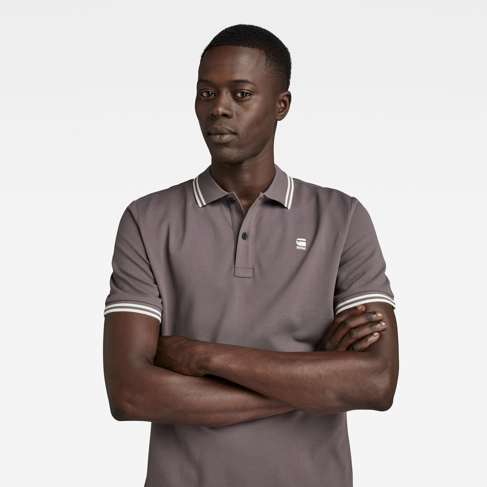 G-Star RAW Dunda Slim Stripe Polo Grijs Heren