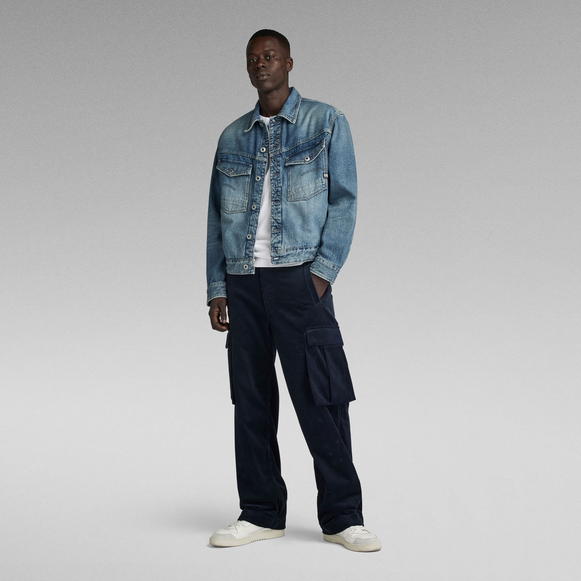 

Renato Straight Cargo Pants - Dark blue - Men