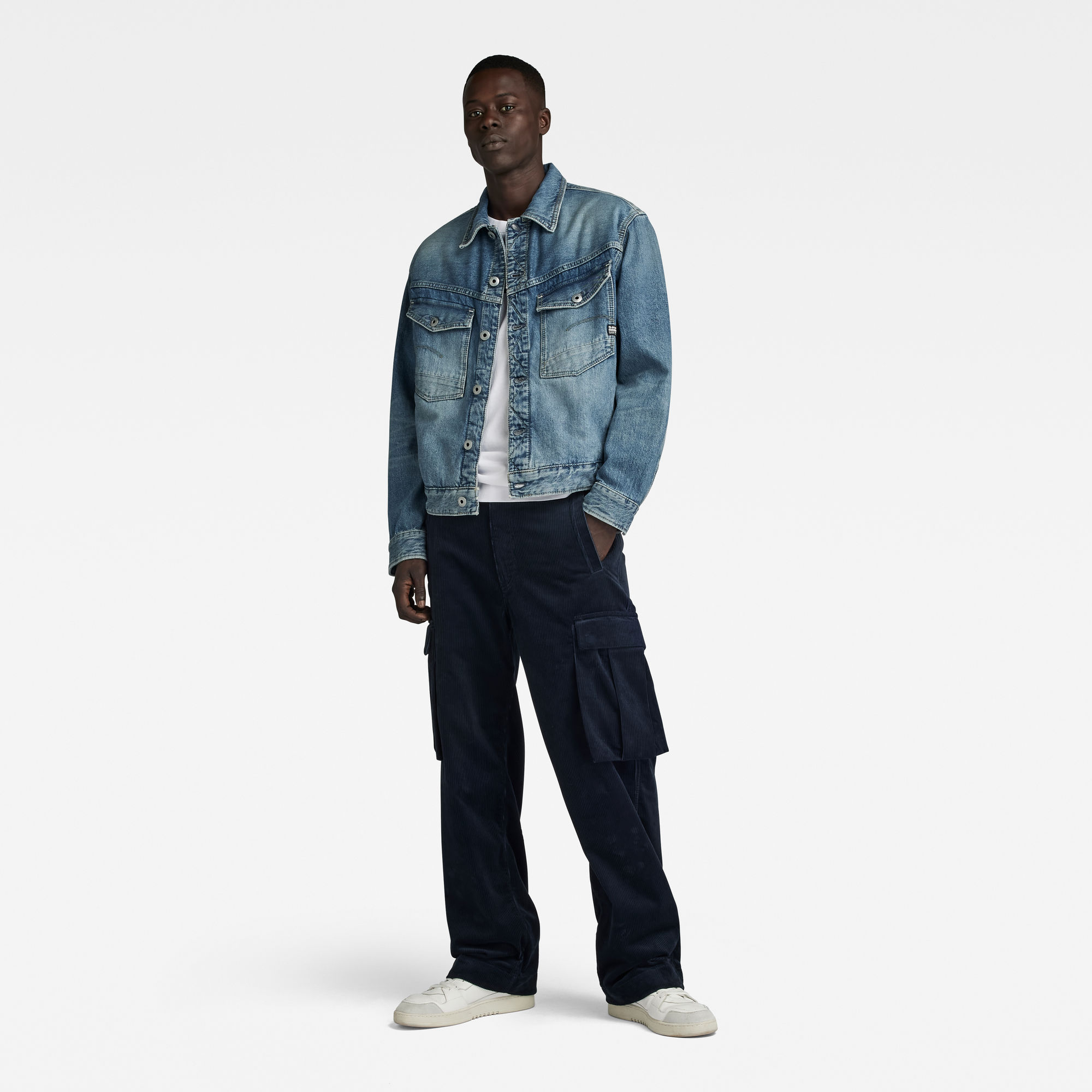 

Renato Straight Cargo Pants - Dark blue - Men