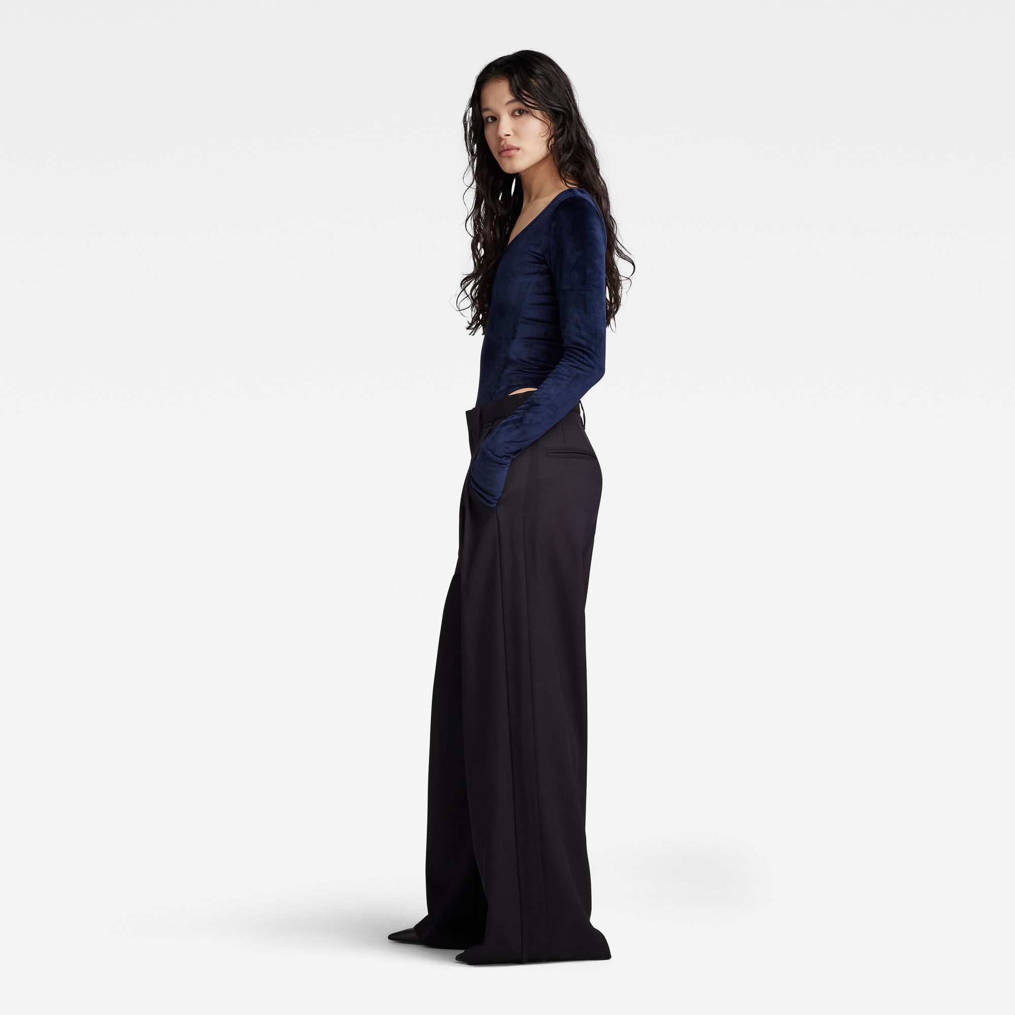 G-Star RAW Loose Pleated Holiday Broek Zwart Dames