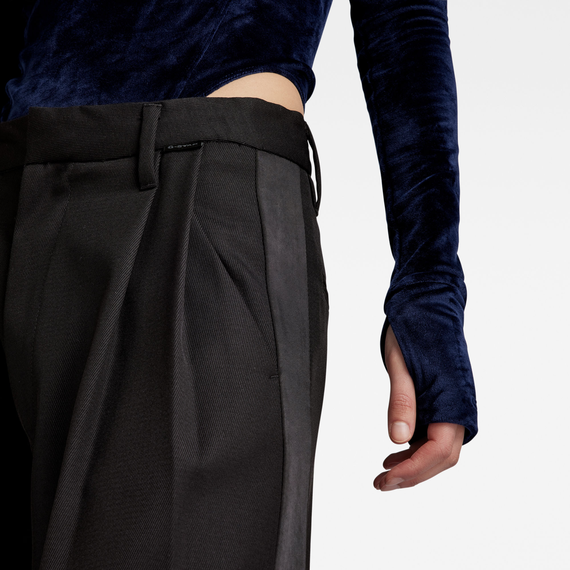 G-Star RAW Loose Pleated Holiday Broek Zwart Dames