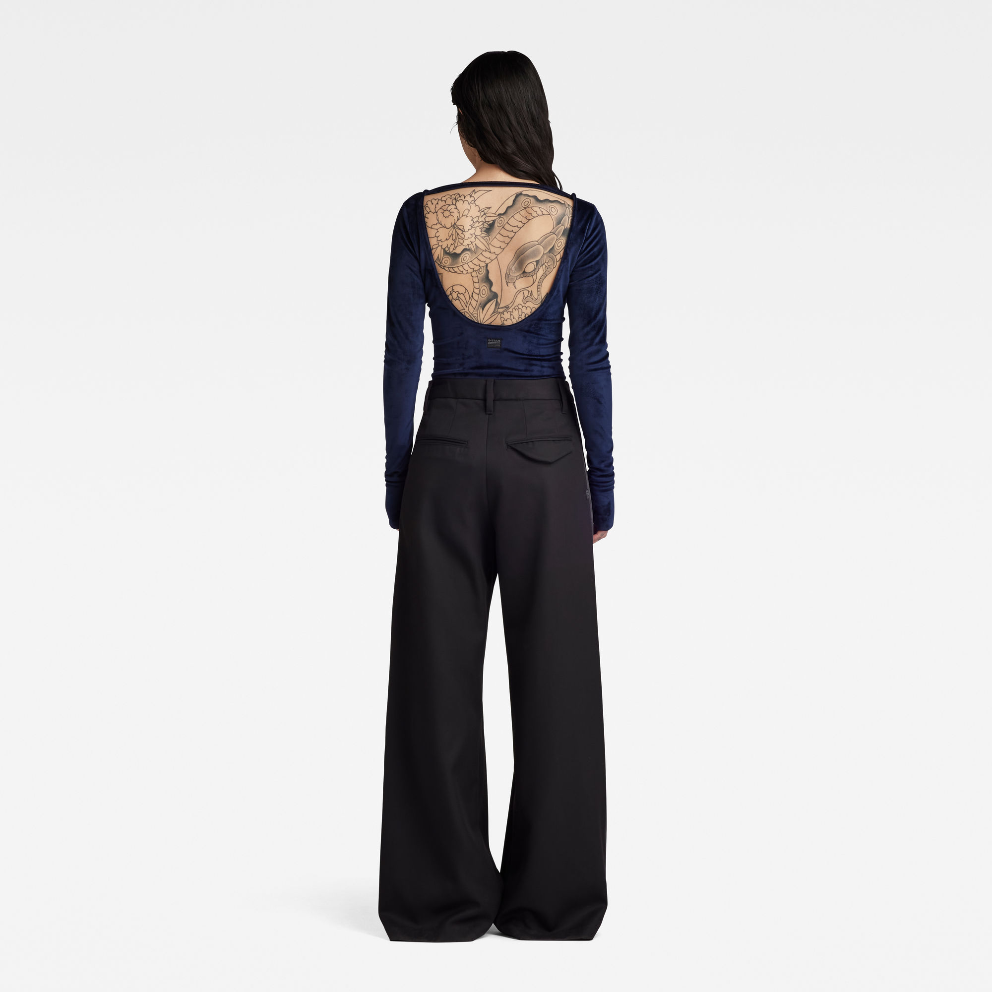 G-Star RAW Loose Pleated Holiday Broek Zwart Dames