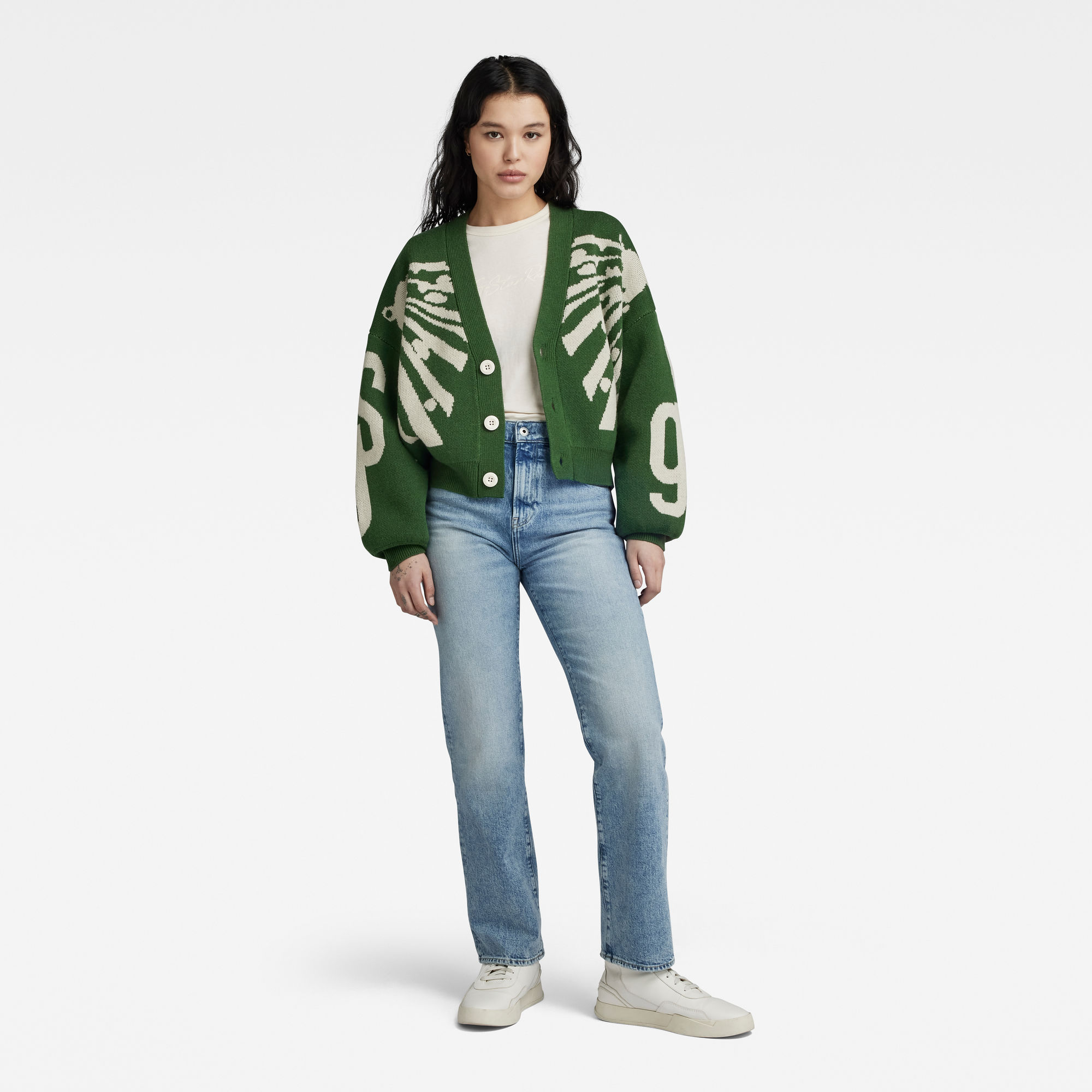 

Holiday Knitted Cardigan Loose - Green - Women