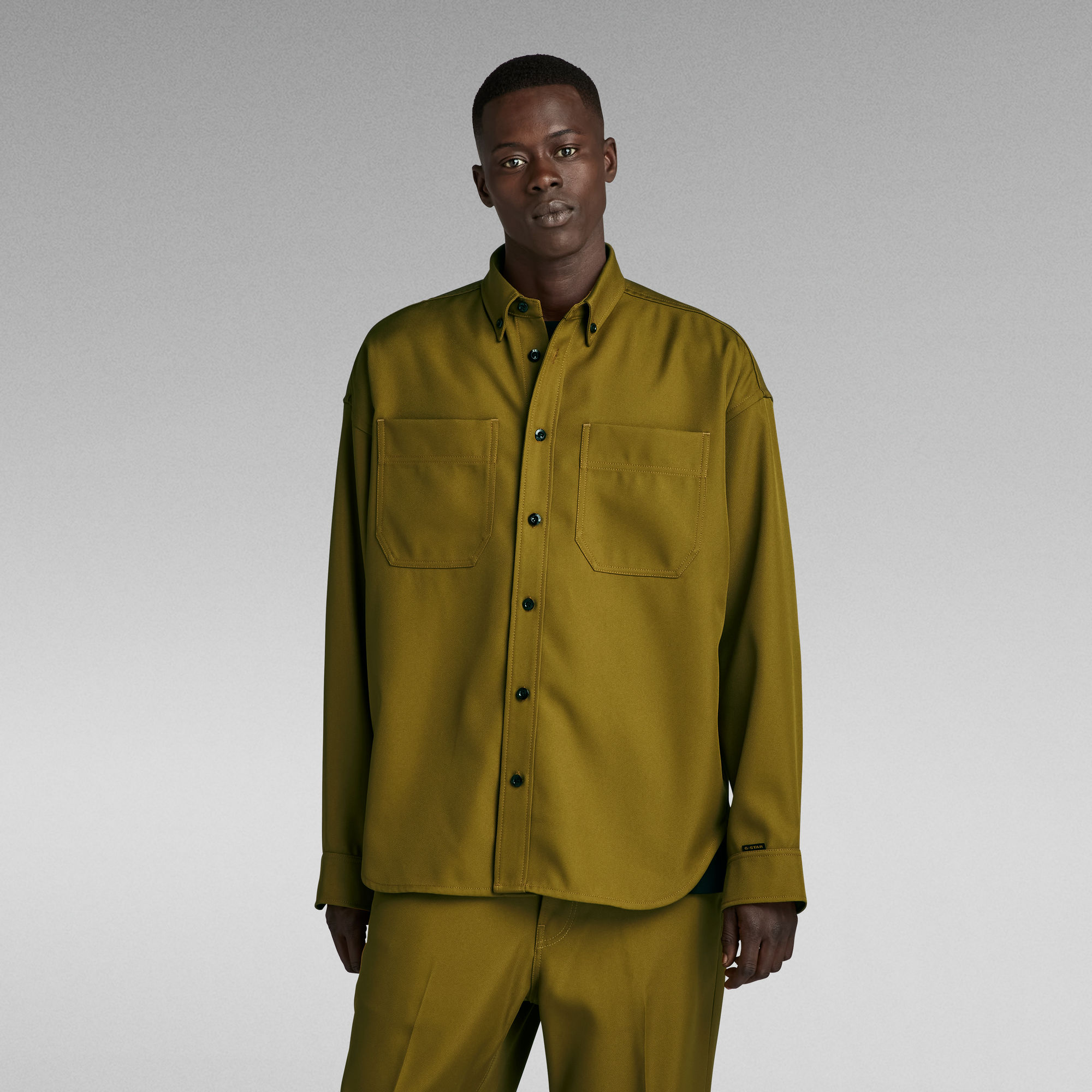 

TP Button Down Oversized Shirt - Green - Men