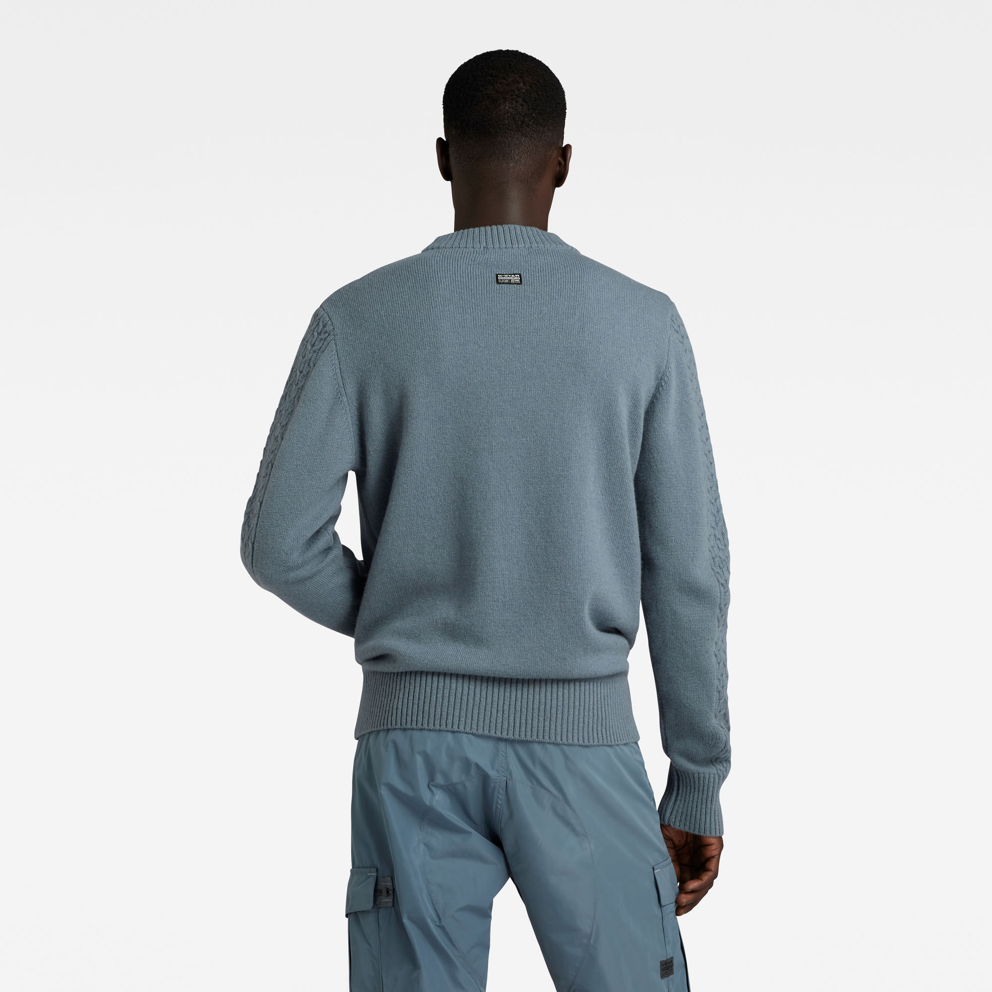 G-Star RAW Gebreide Trui Cable Grijs Heren