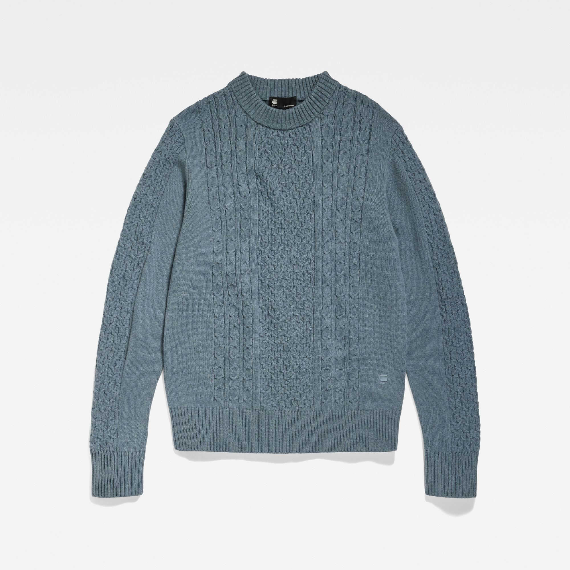 G-Star RAW Gebreide Trui Cable Grijs Heren