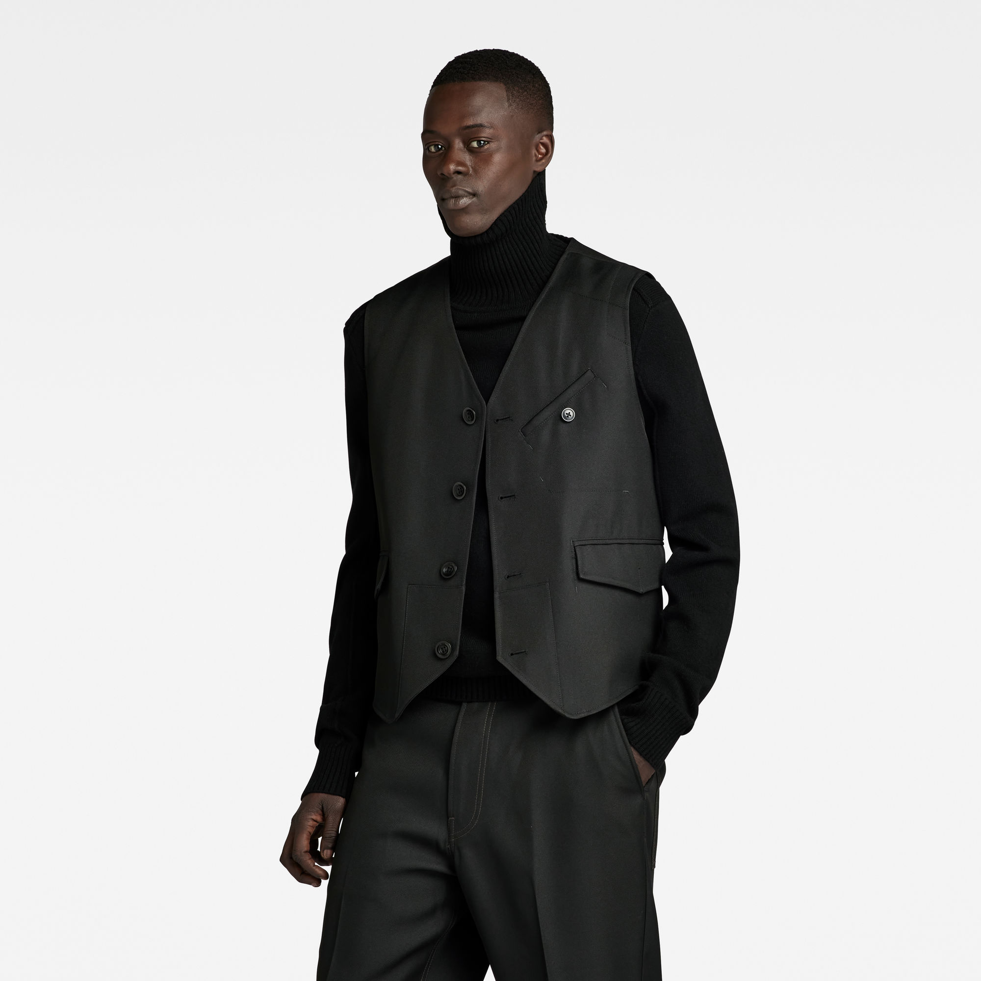 

Midnight Waistcoat - Black - Men