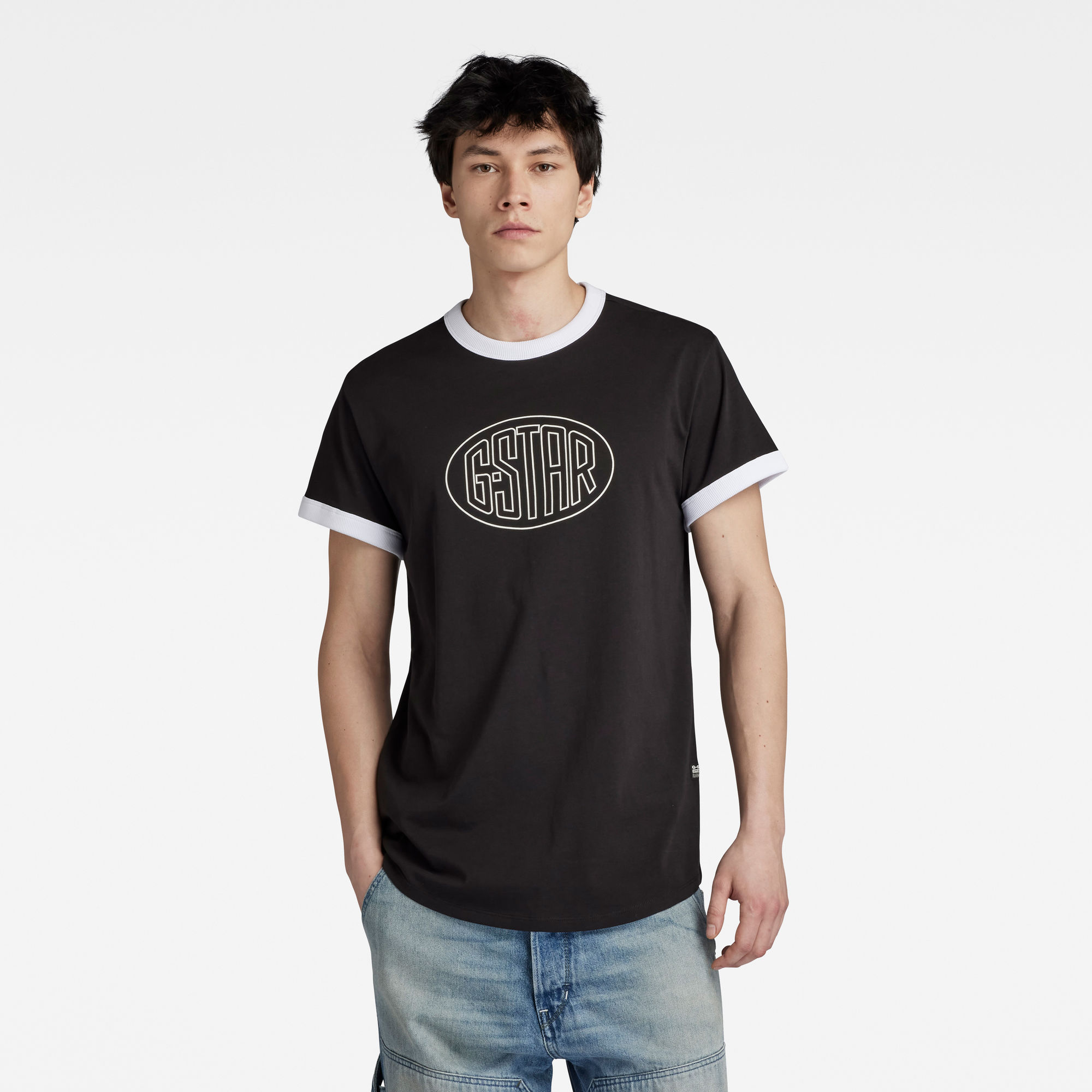 

Lash Graphic Ringer T-Shirt - Black - Men