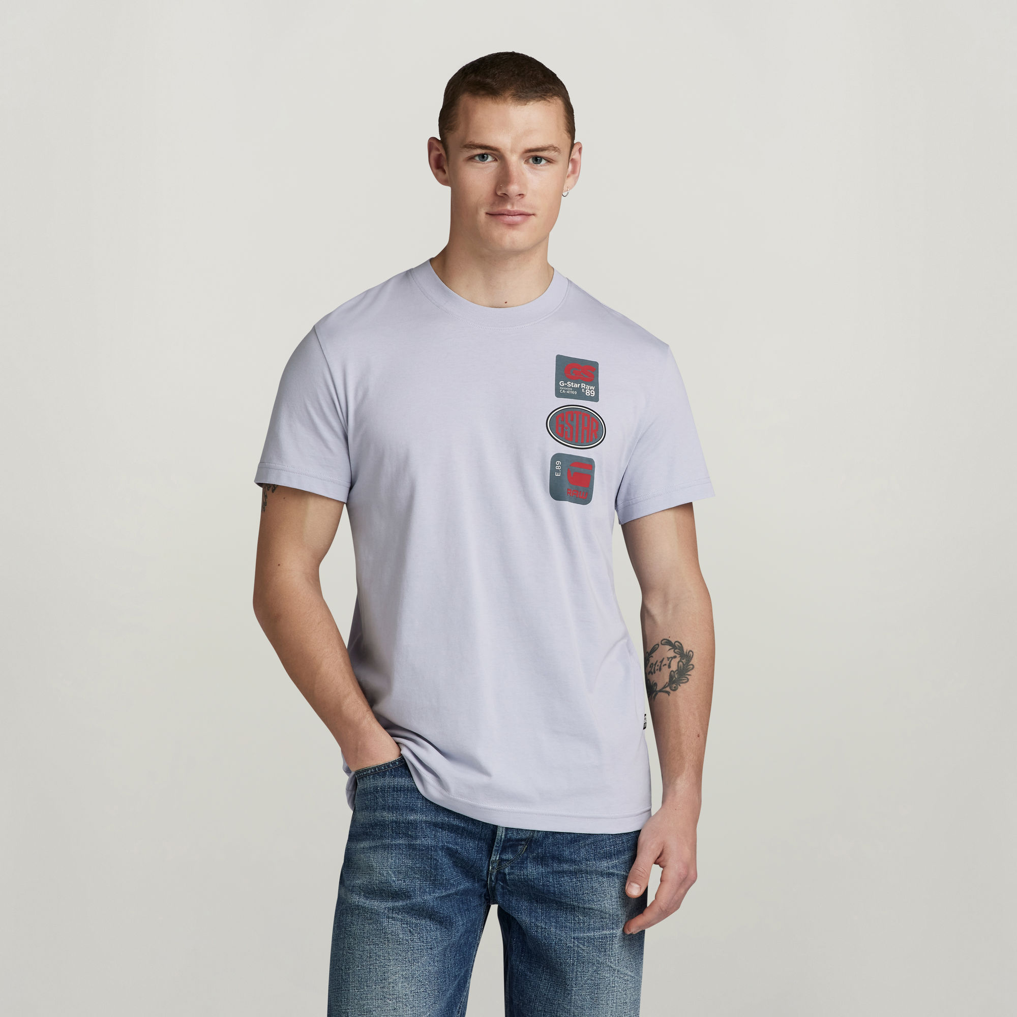 

Multi Badge T-Shirt - Grau - Herren