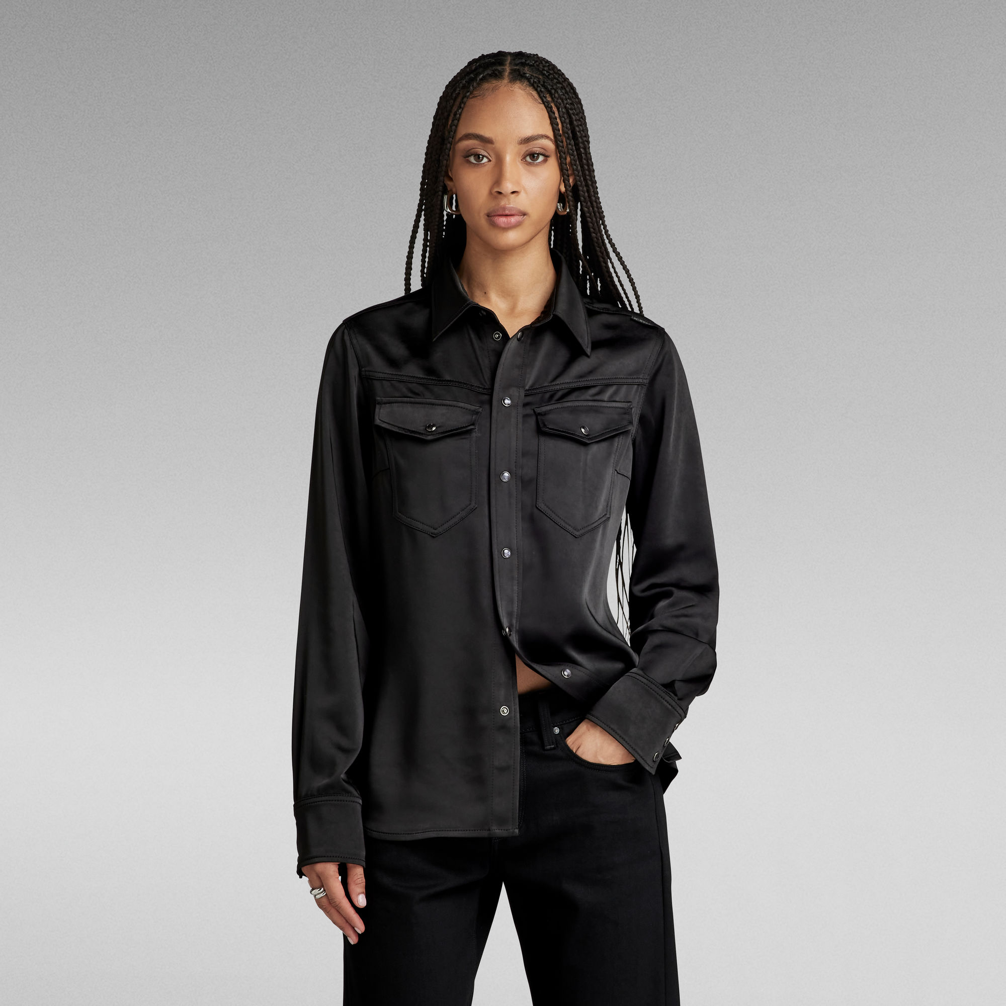 

Slim Shirt - Black - Women