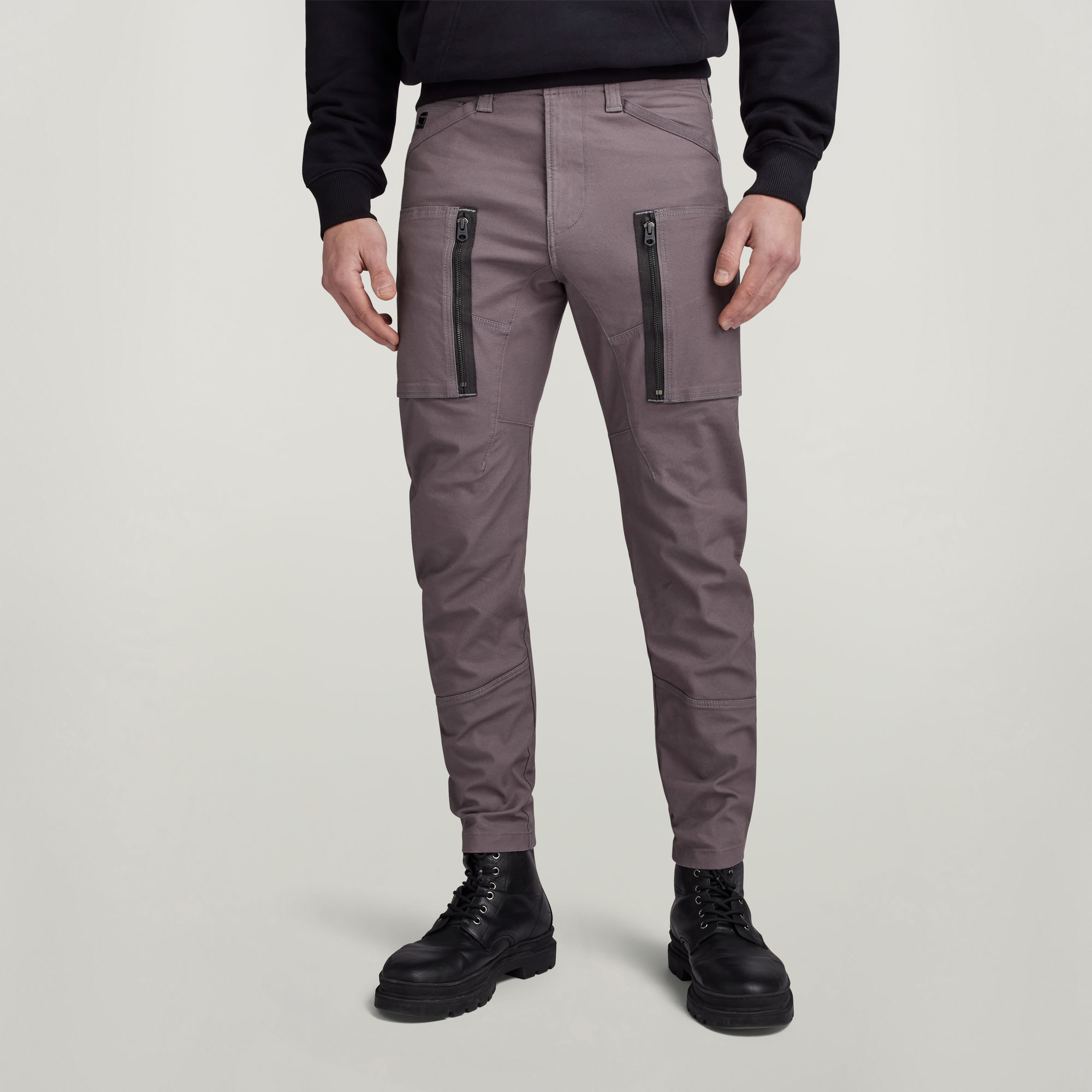 G-Star RAW Zip Pocket 3D Skinny Cargo Broek Grijs Heren
