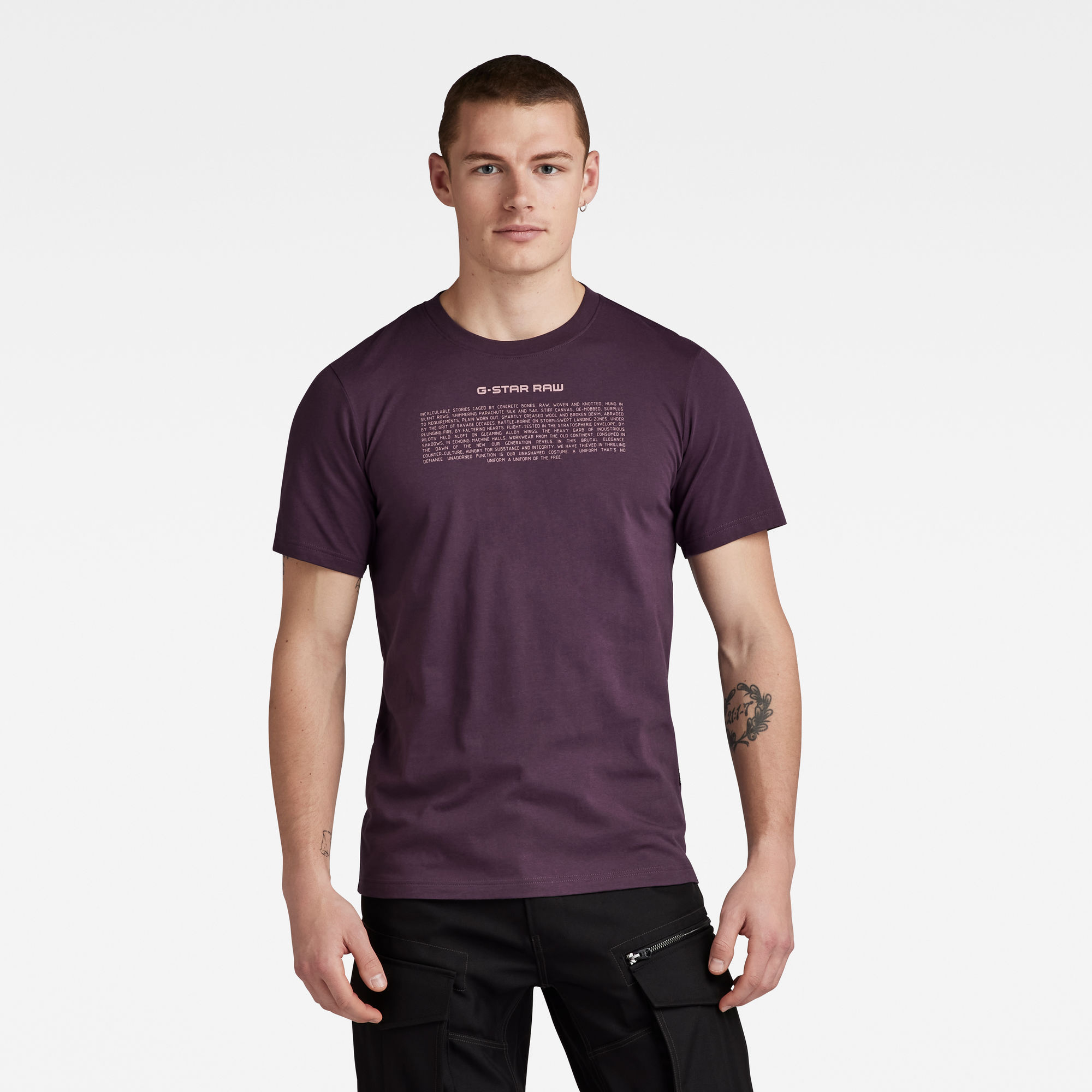 

Poem Slim T-Shirt - Purple - Men