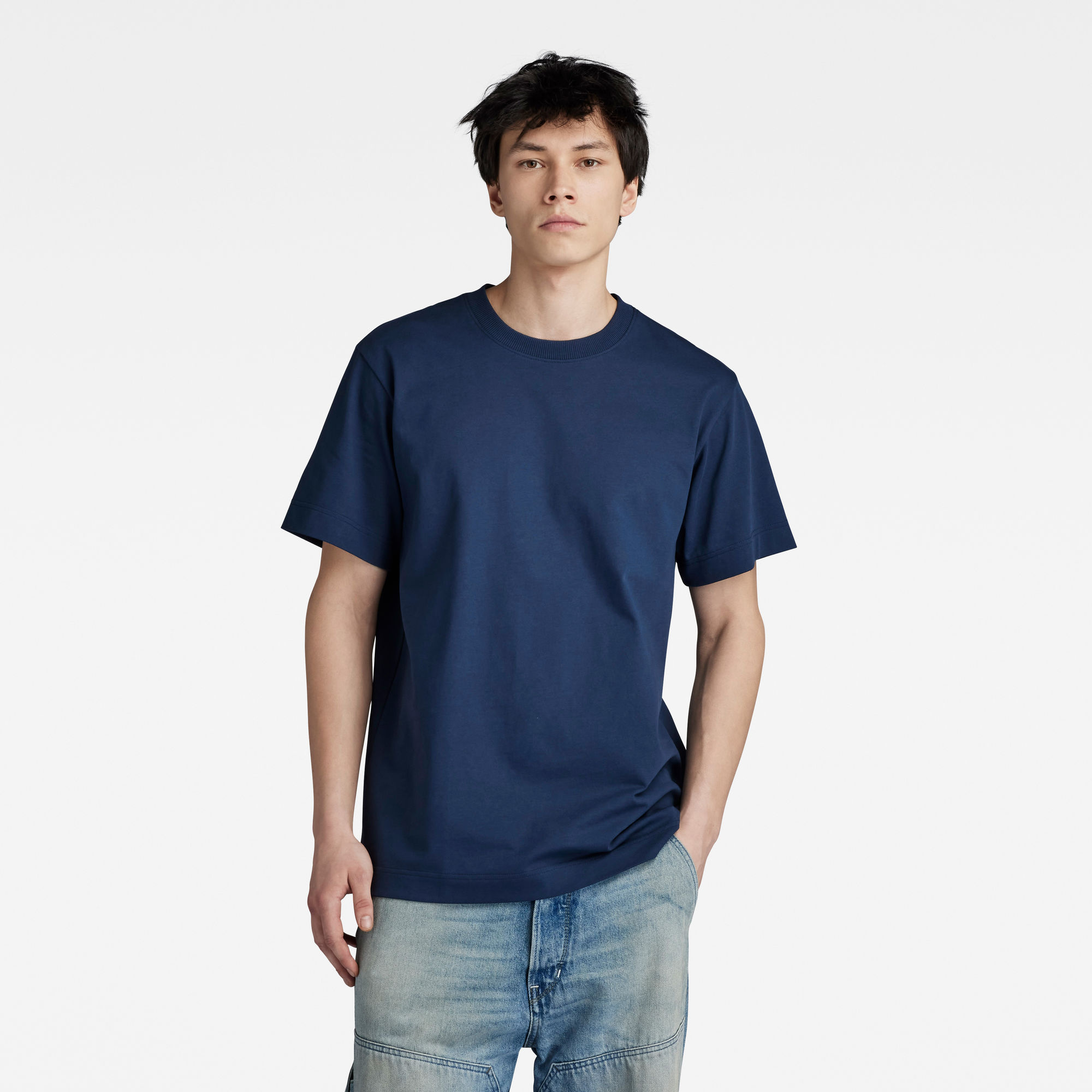 G-Star RAW Essential Loose T-Shirt Donkerblauw Heren
