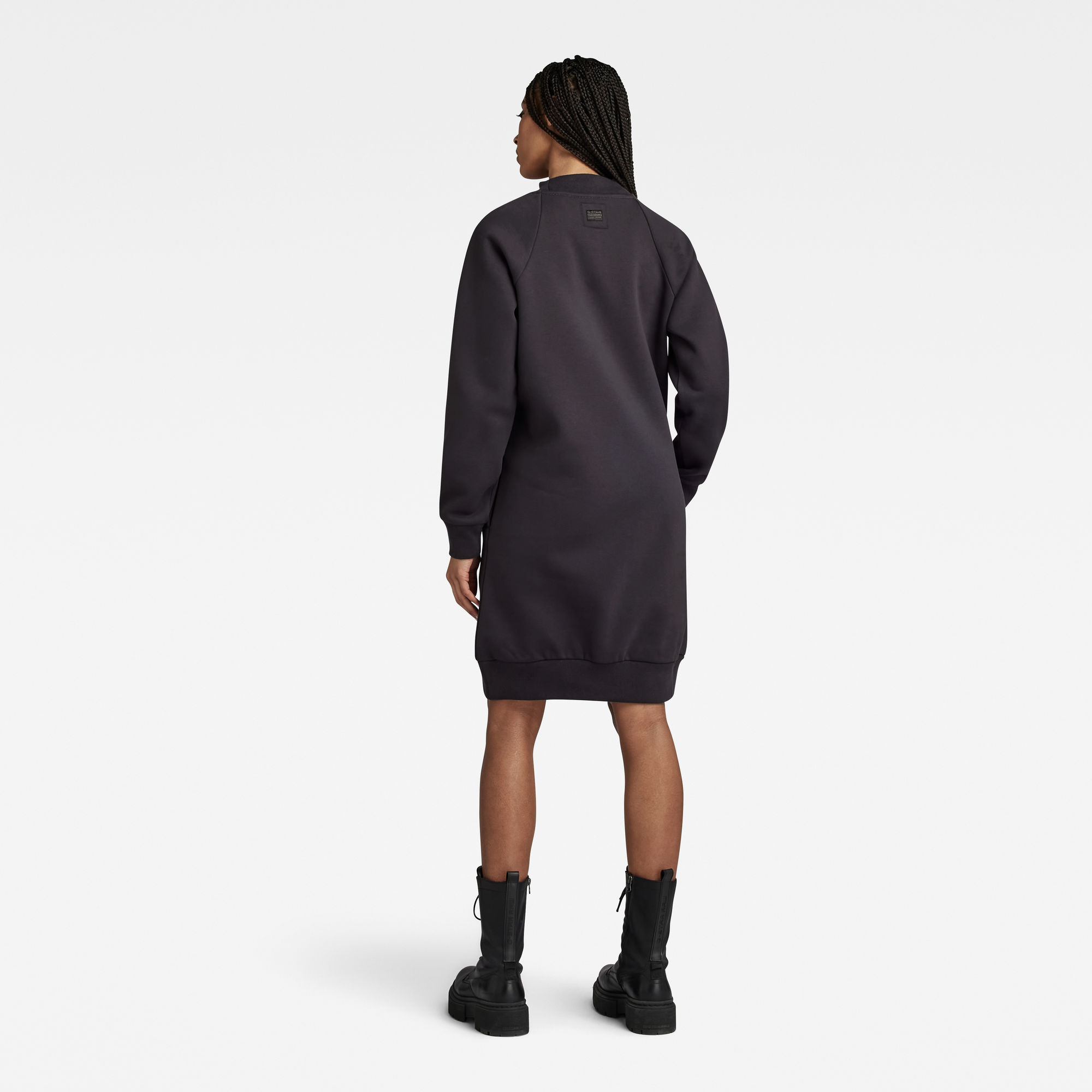 G-Star RAW Mock Raglan Sweaterjurk Grijs Dames