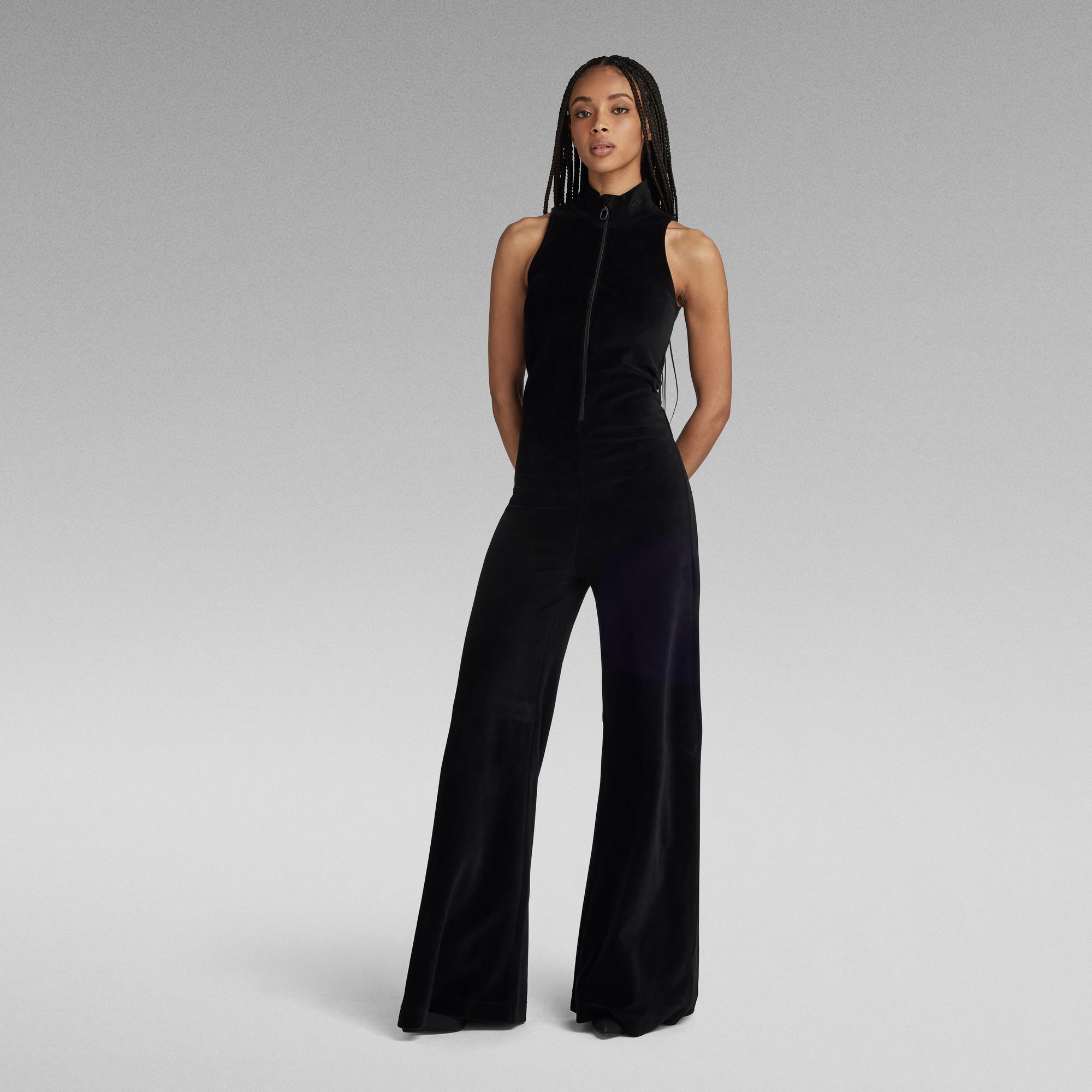 

Velvet Jumpsuit - Black - Women