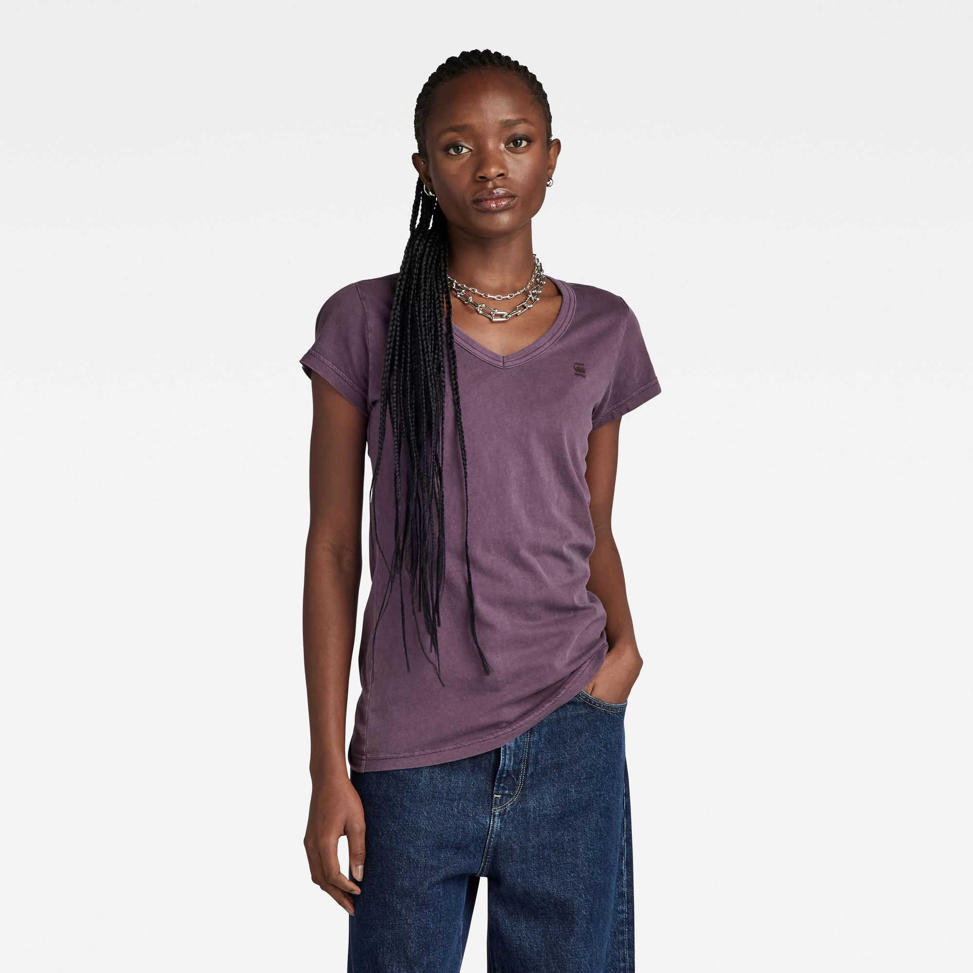 

Eyben Slim V-Neck Top - Lila - Damen