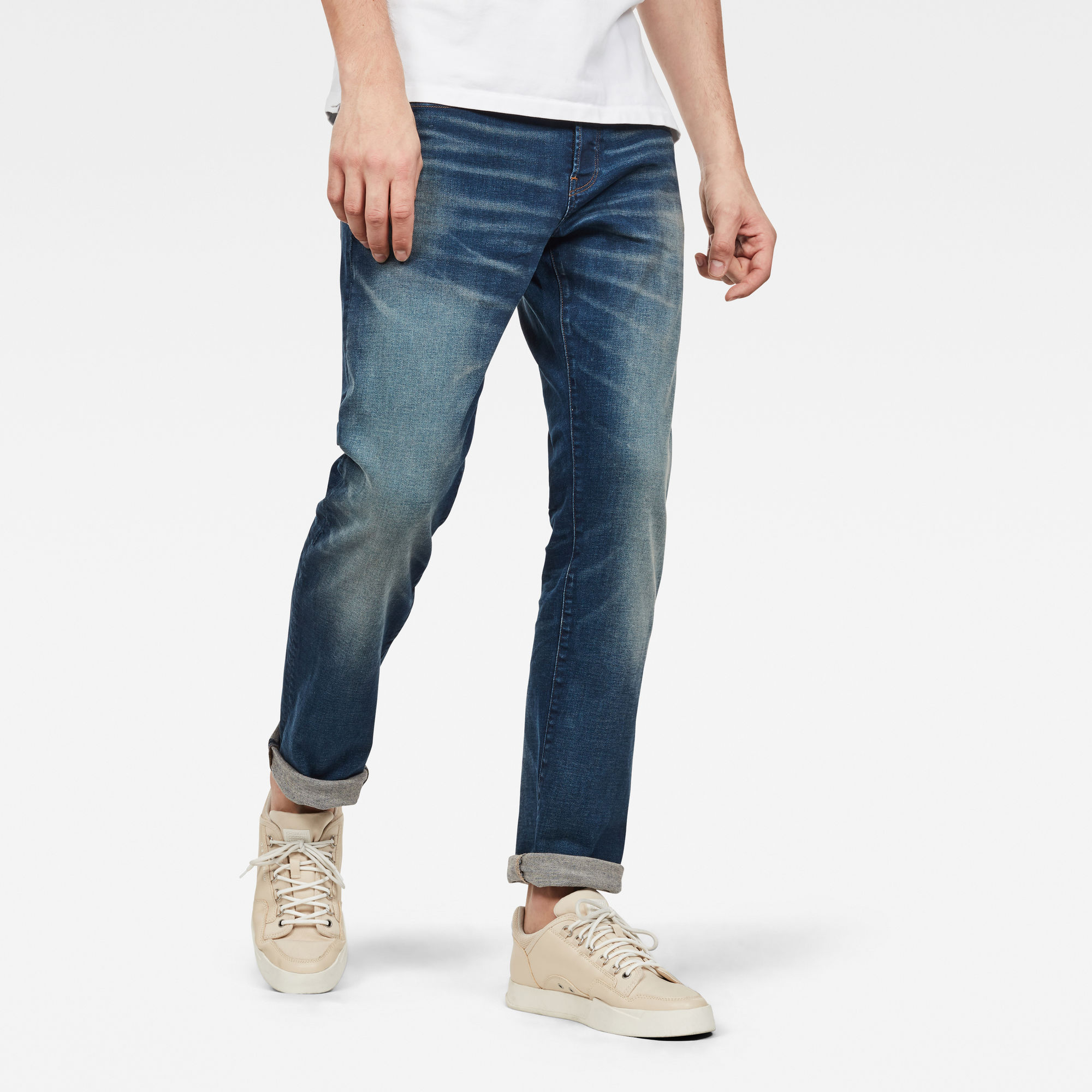 

3301 Regular Straight Jeans - Midden blauw - Heren