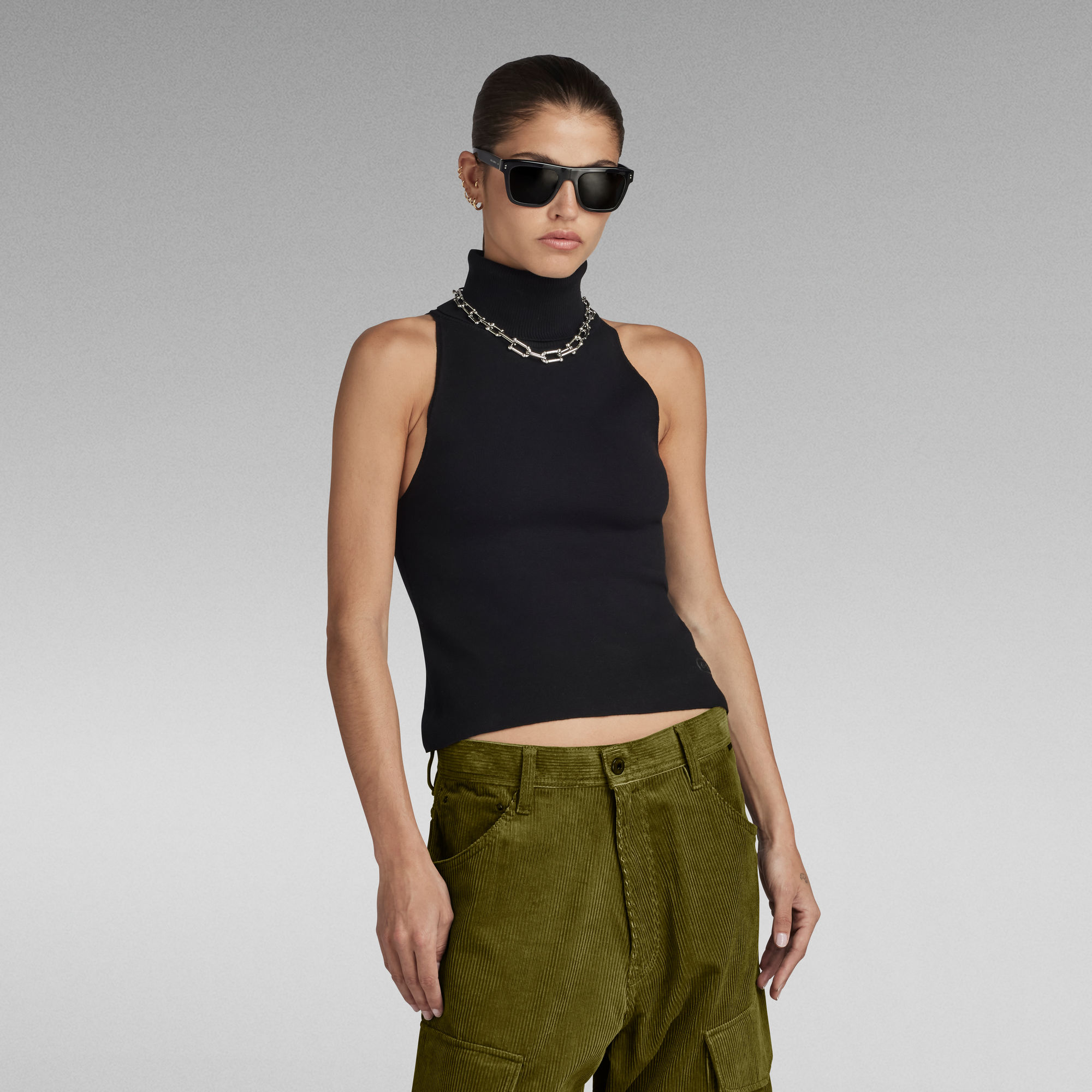 

NY RAW Slim Knitted Top - Black - Women