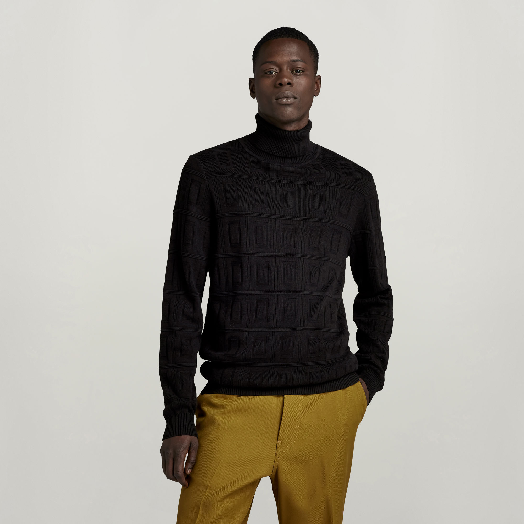G-Star RAW Table Structure Gebreide Coltrui Zwart Heren